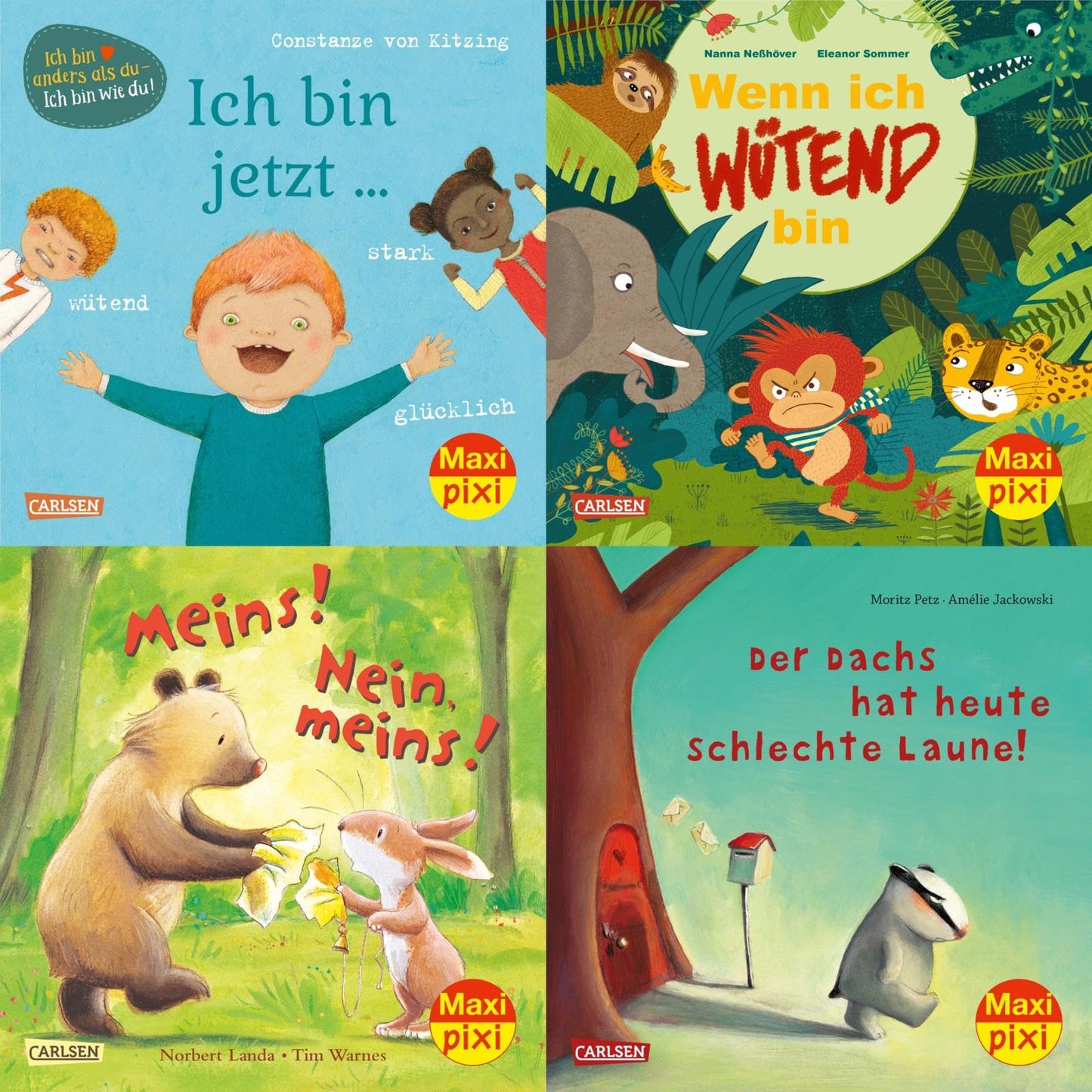 Libro: Maxi-Pixi-4er-Set 89: Glücklich, traurig, schlecht gelaunt (4x1 Exemplar)