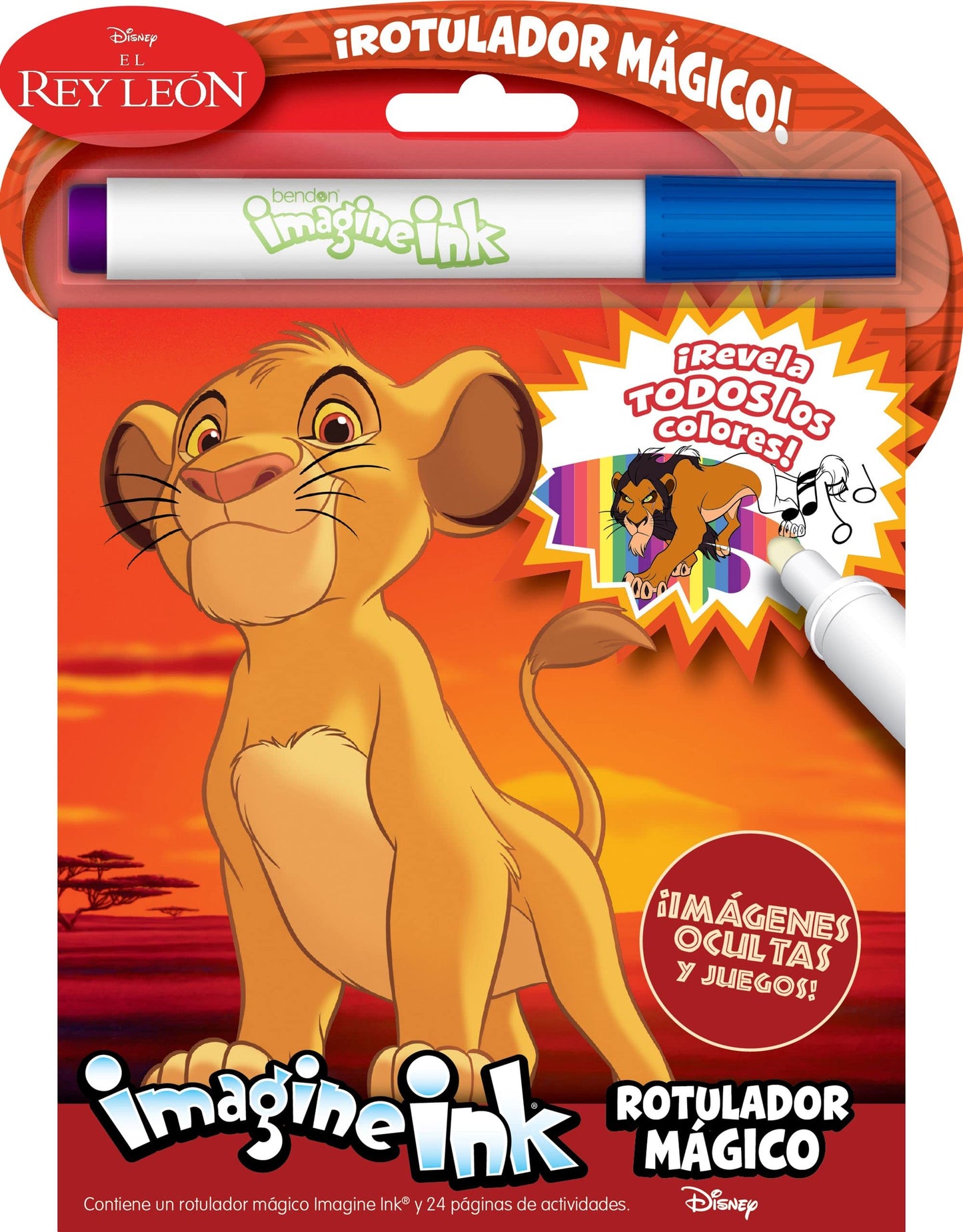 Libro: El Rey León. Rotulador mágico