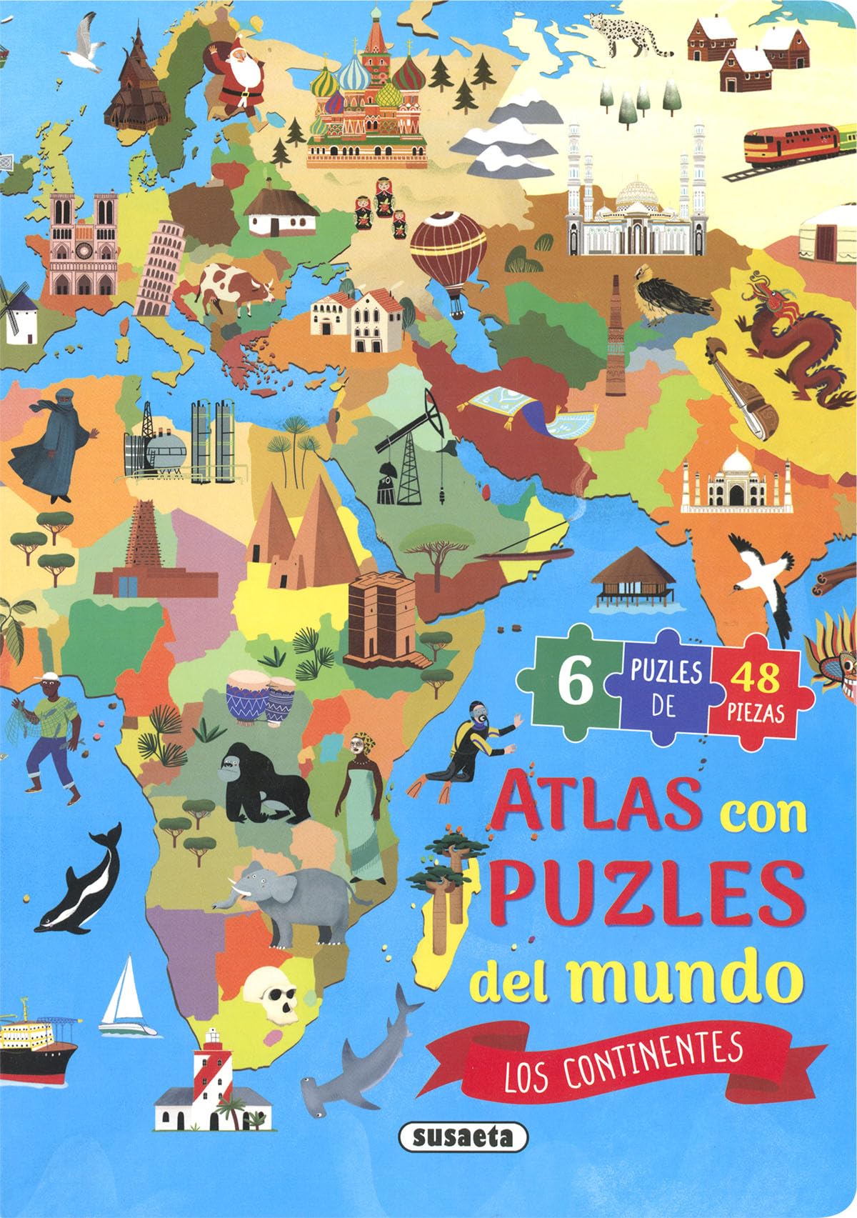 Libro: Atlas puzle del mundo los continentes