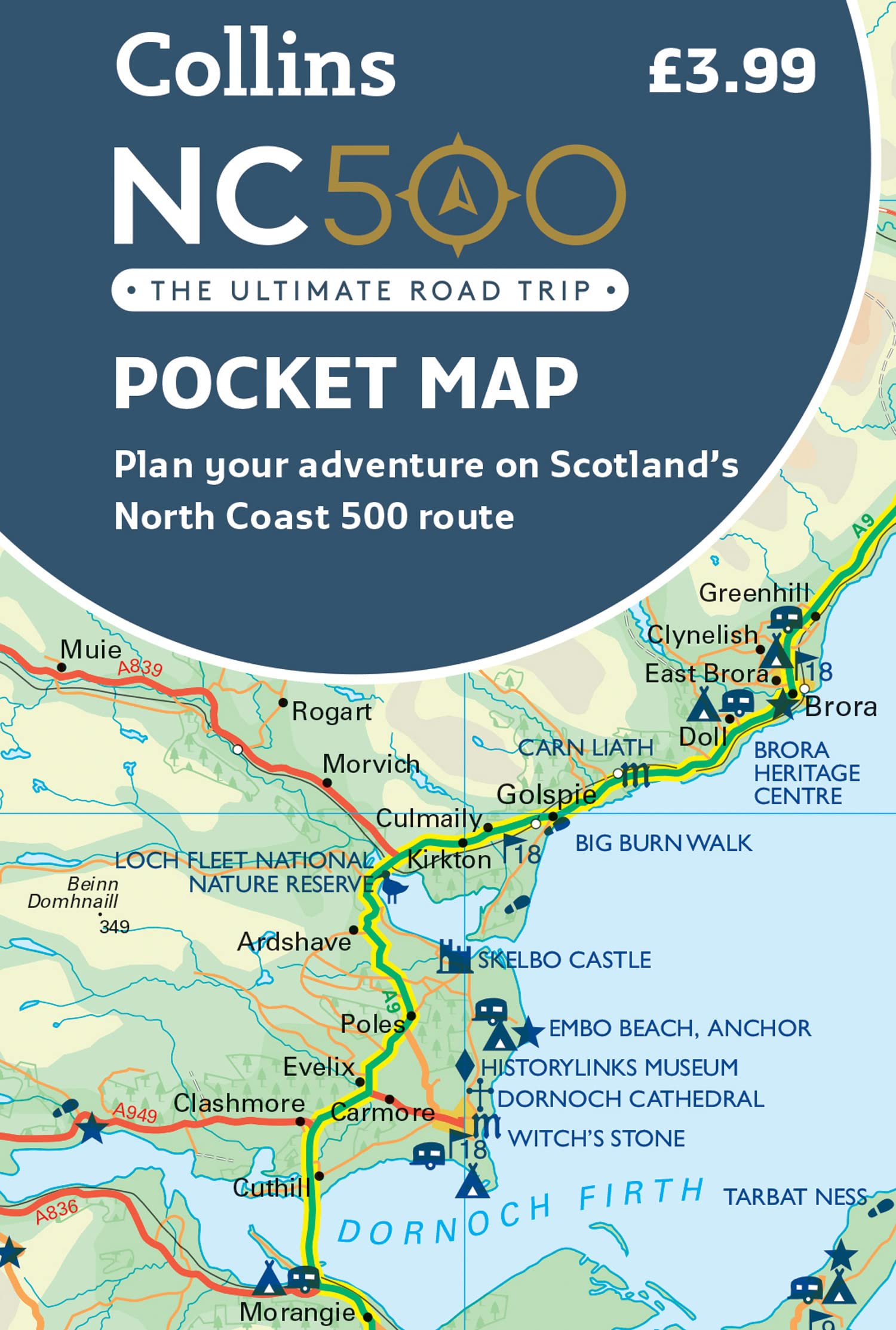 Libro: NC500 Pocket Map: Plan your adventure on Scotland’s North Coast 500 route official map