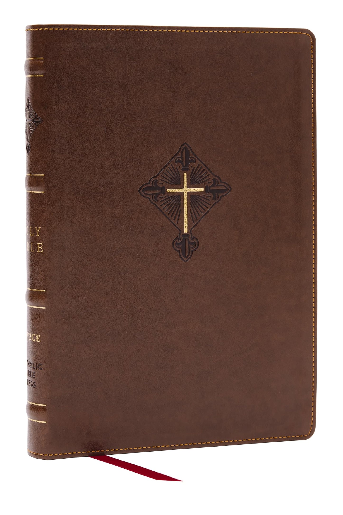 Libro: RSV2CE, Thinline Large Print Catholic Bible, Brown Leathersoft, Comfort Print: Revised Standard Edition, Second Catholic Edition, Thinline, Large ... Comfort Print, with 1 Ribbon, and Maps