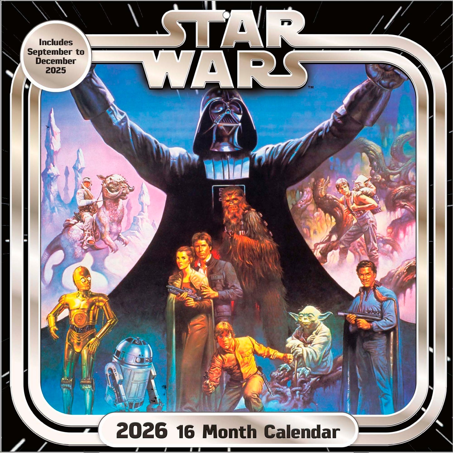 Libro: Pyramid - Star Wars 2026 – Brochure Calendar 12 x 12 inches with Darth Vader, Luke Skywalker, Yoda & Millennium Falcon – Wall Calendar for Jedi, Sith & Sci-Fi Fans