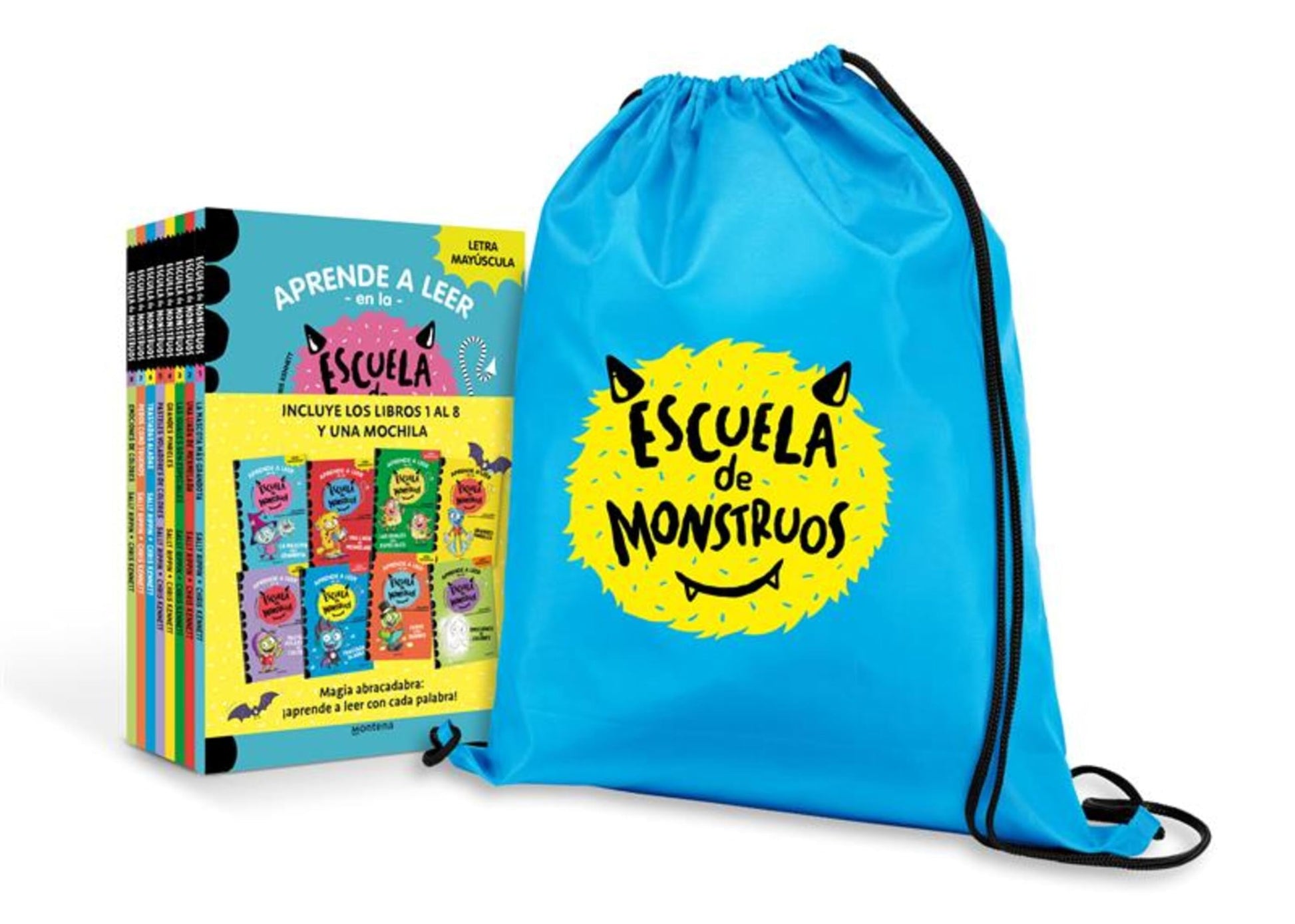 Libro: Aprender a leer en la Escuela de Monstruos - Pack con los libros 1-8 (¡incluye un regalo!): En letra MAYÚSCULA (libros para niños a partir de 5 años)