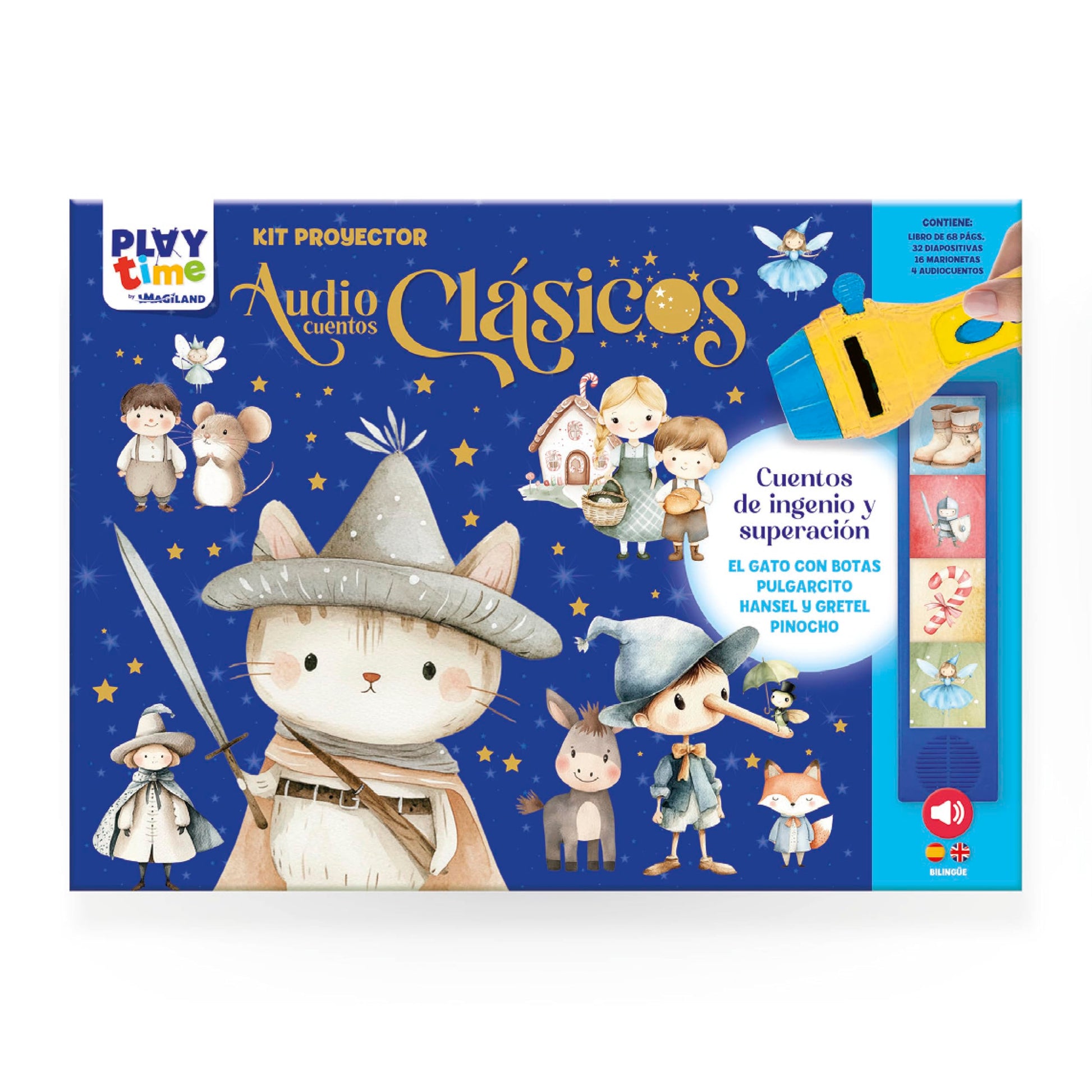 Libro: KIT PROYECTOR AUDIOCUENTOS CLASICOS - CUENTOS DE INGENIO Y SUPERACION