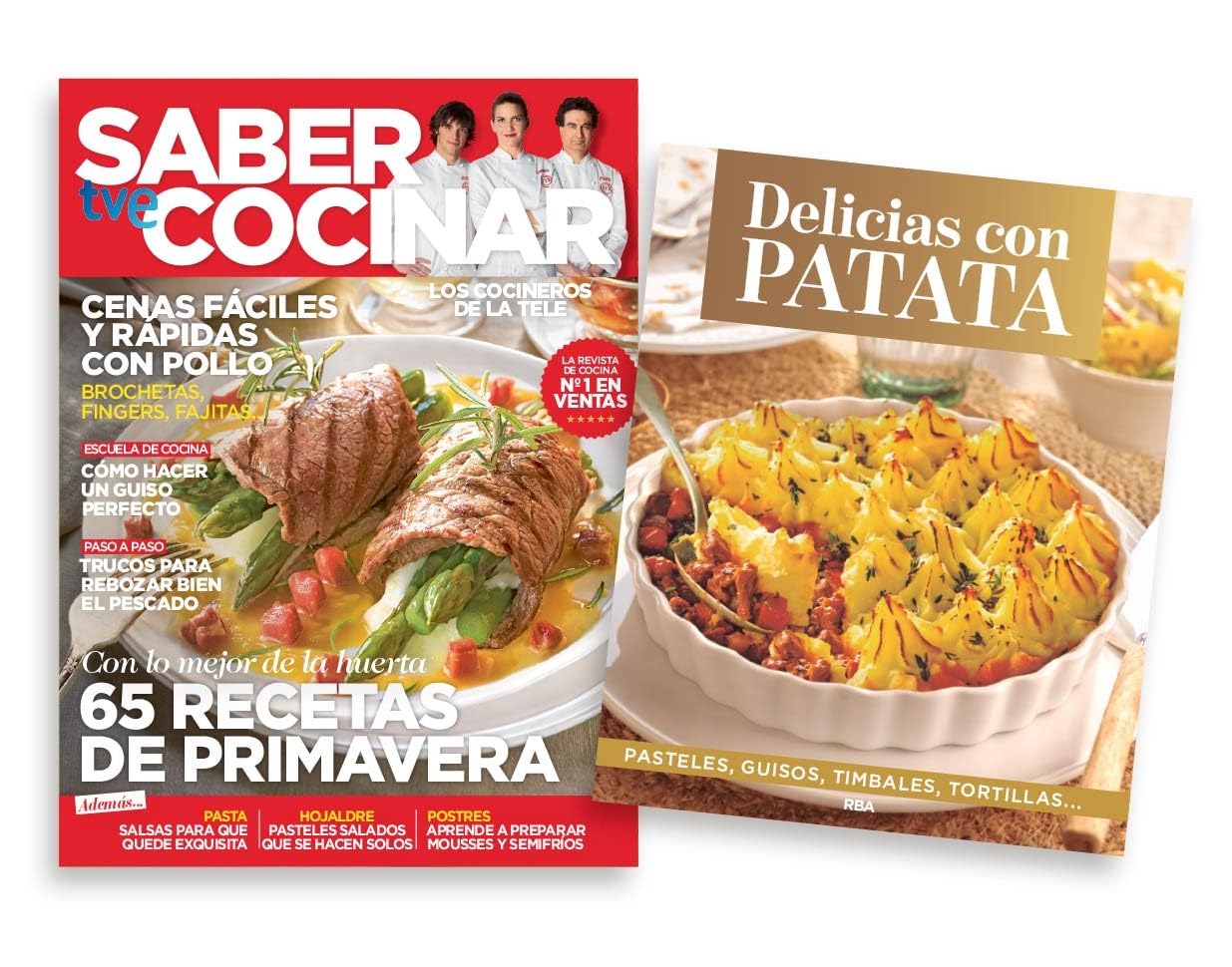 Libro: Pack Revista Saber Cocinar #123 | Revista: Recetas de primavera + Libro: Delicias con patatas