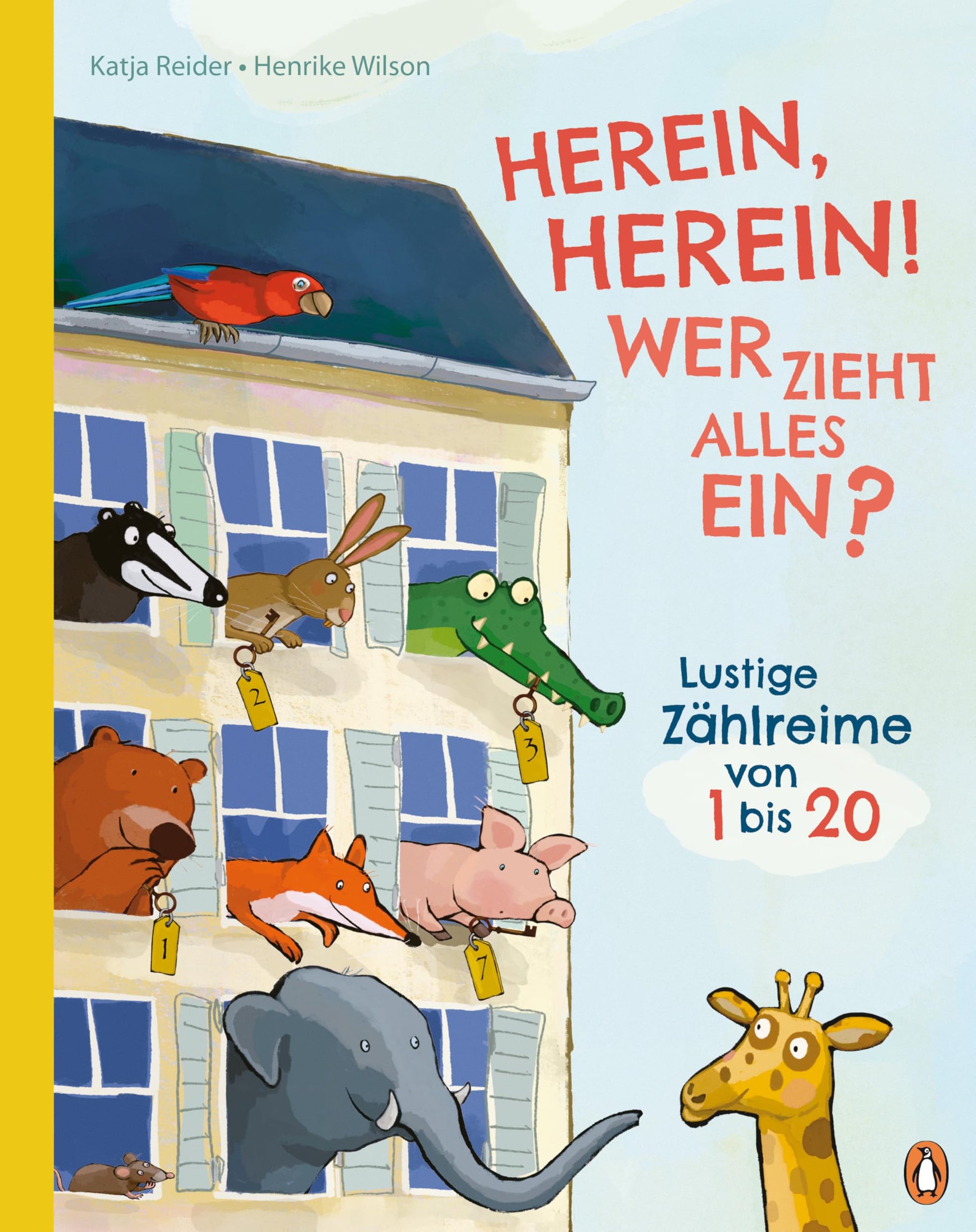 Libro: Herein, herein! Wer zieht alles ein?: Lustige Zählreime von 1 bis 20 - Lustiges Bilderbuch ab 4 Jahren mit Reimen zum Zählenlernen von 1 bis 20