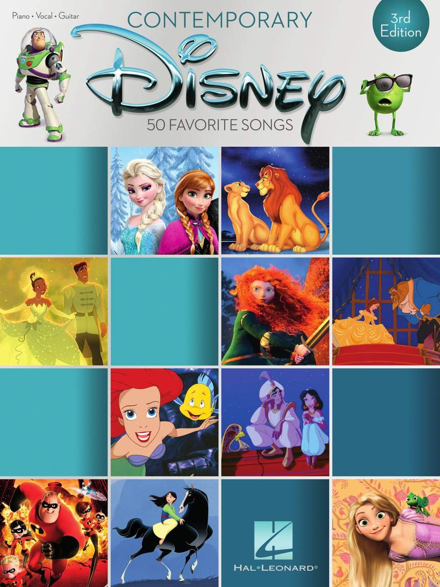 Libro: Contemporary Disney - 50 Favorite Songs, 3rd Edition | Piano/Vocal/Guitar Sheet Music Songbook for Disney Fans and Students | 3rd Edition Music Book Collection for Performers Teachers and Gift Giving