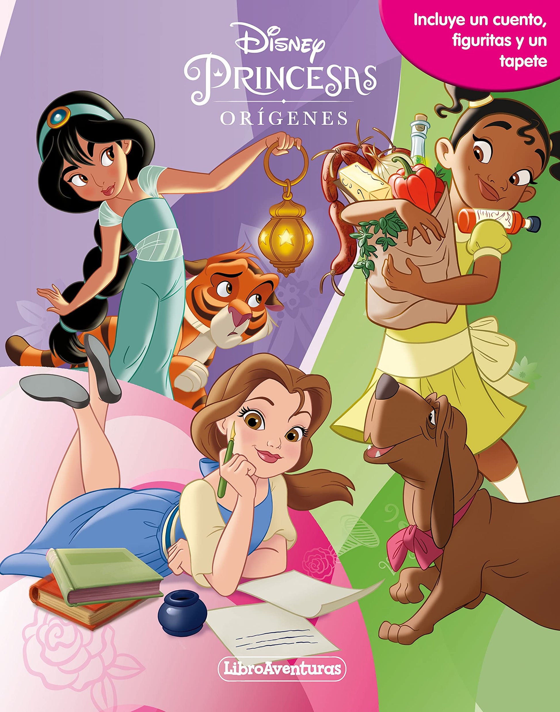 Libro: Princesas. Los Orígenes. Libroaventuras: Incluye un cuento, figuritas y un tapete