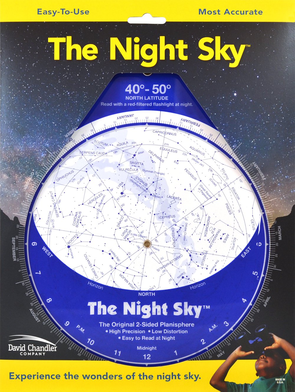 Libro: The Night Sky 40°-50° (Small) Star Finder