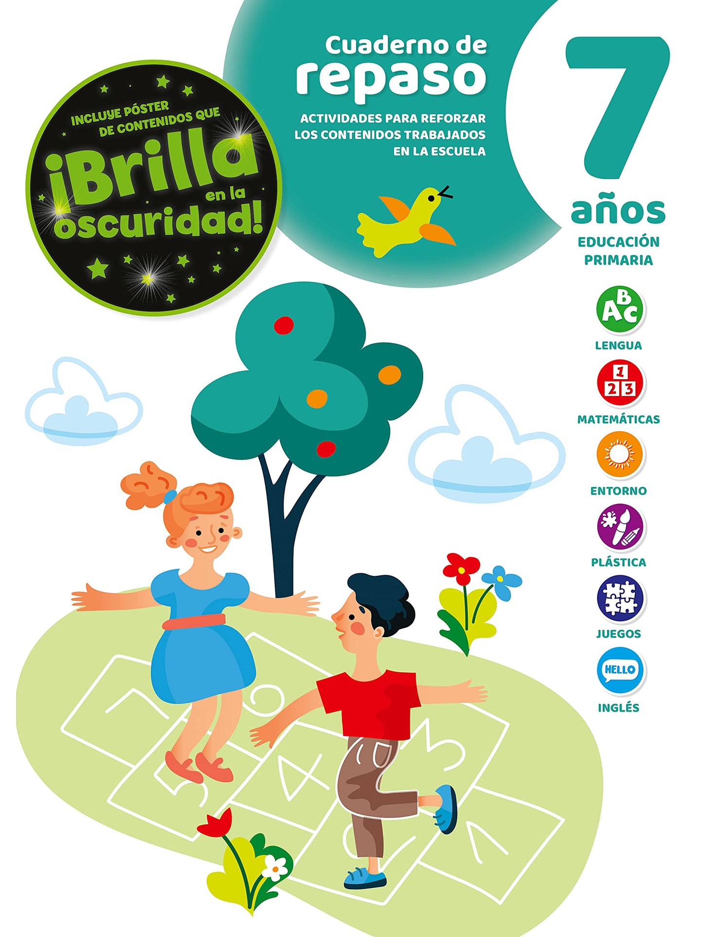Libro: Cuaderno de repaso poster luminiscente 7 años