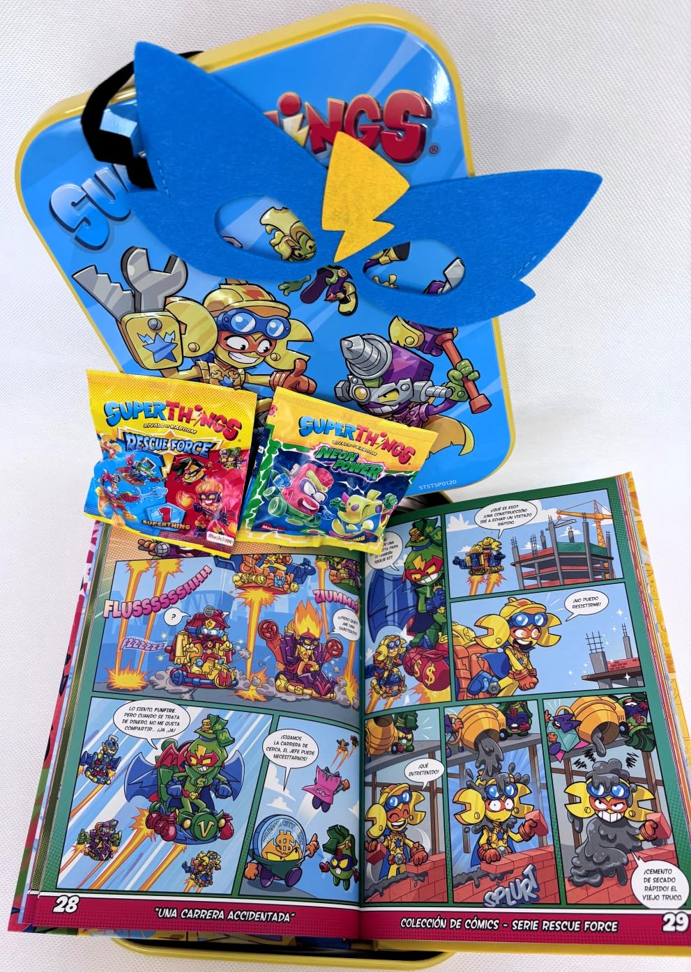 Libro Coleccionista Cómics Superthings - Rescue Force & Neon Power - LATA