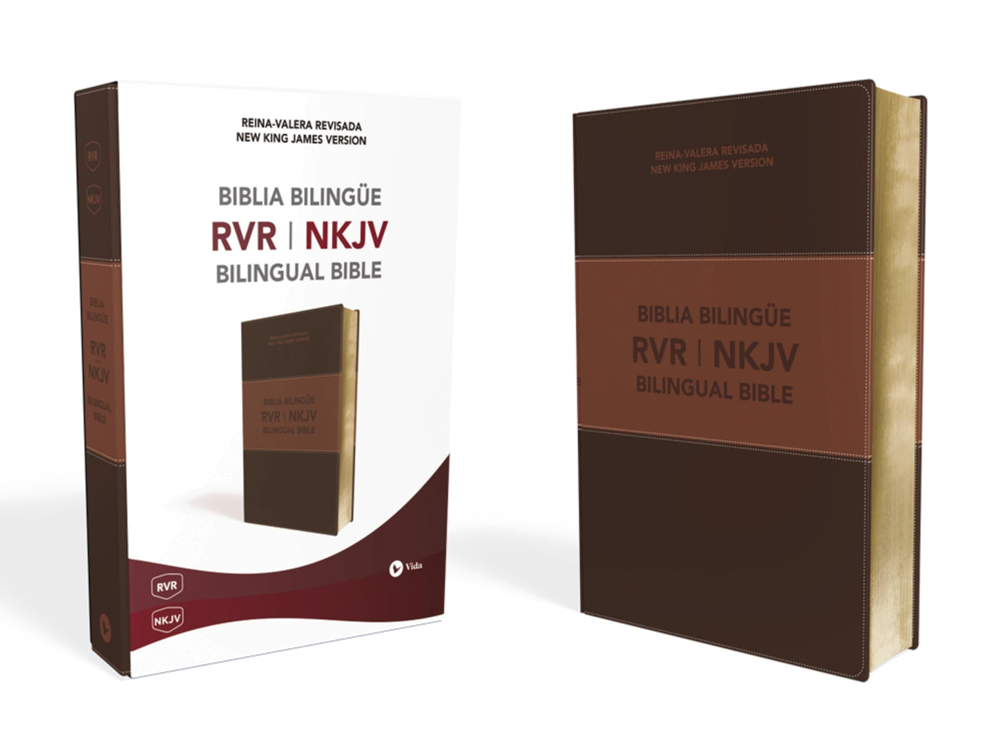Libro: NKJV/RVR, Bilingual Bible, Leathersoft, Brown / NKJV/RVR Biblia Bilingüe, Leathersoft, Café (Spanish Edition)