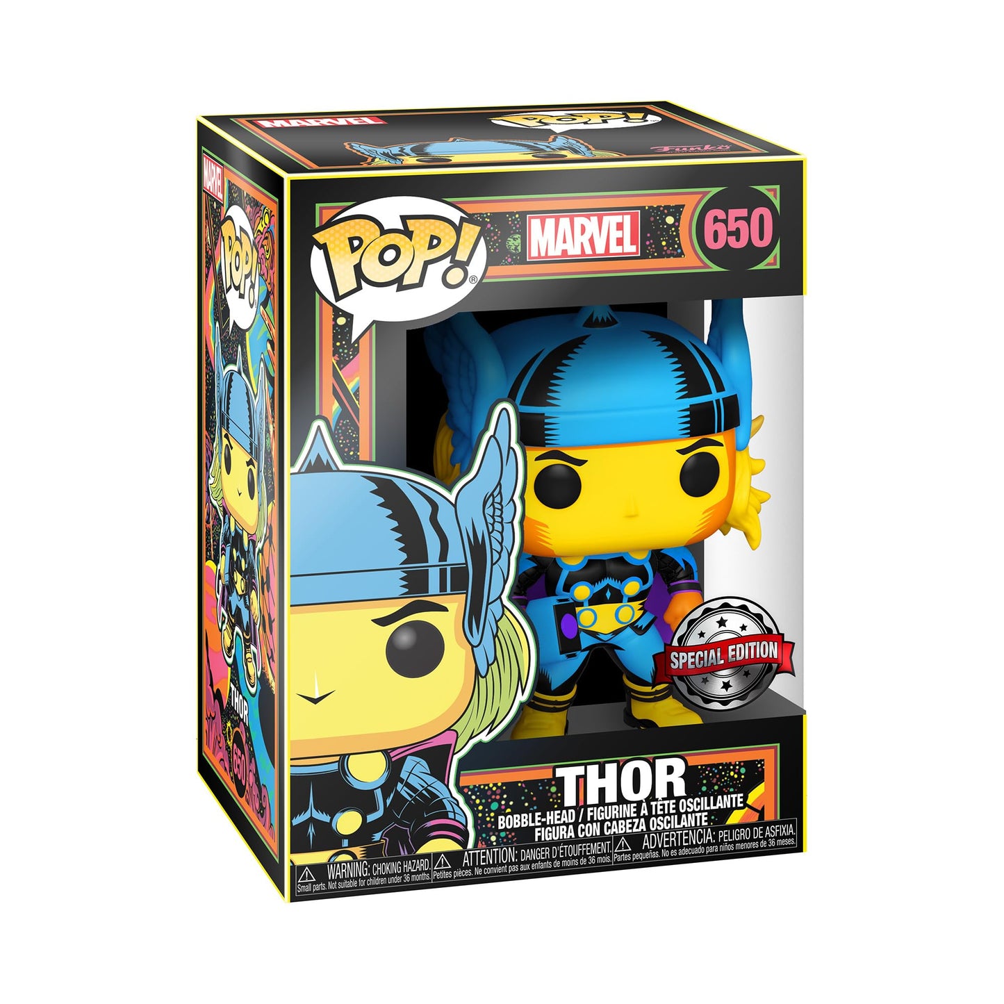 Funko Pop! Marvel: Black Light - Thor - Marvel Comics