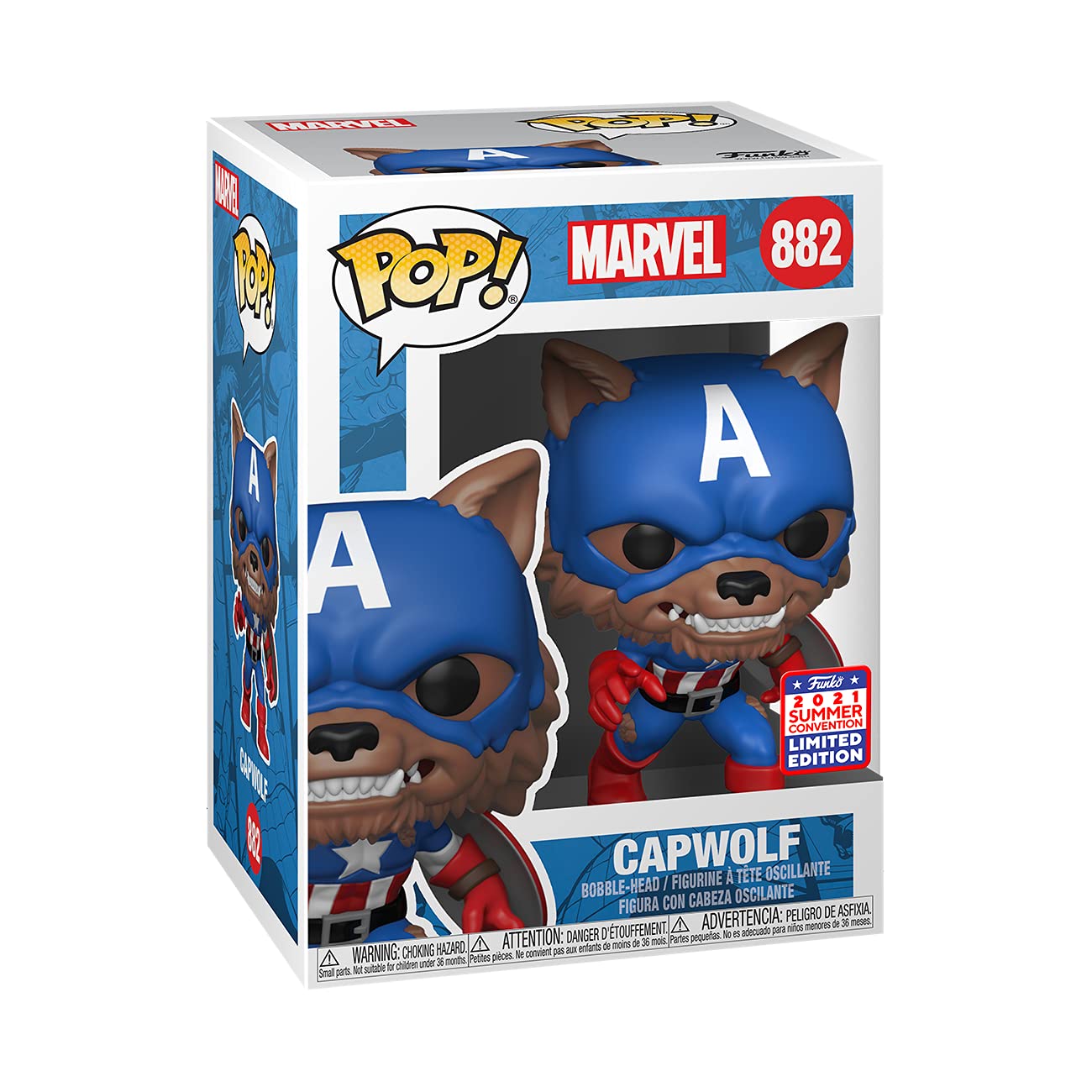 Funko Pop! Marvel: Year of The Shield - Capwolf, Amazon Funkon Exclusivo
