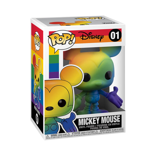 Funko POP Disney: Pride - Mickey Mouse (Rainbow), 3.75 Pulgadas, Multicolor