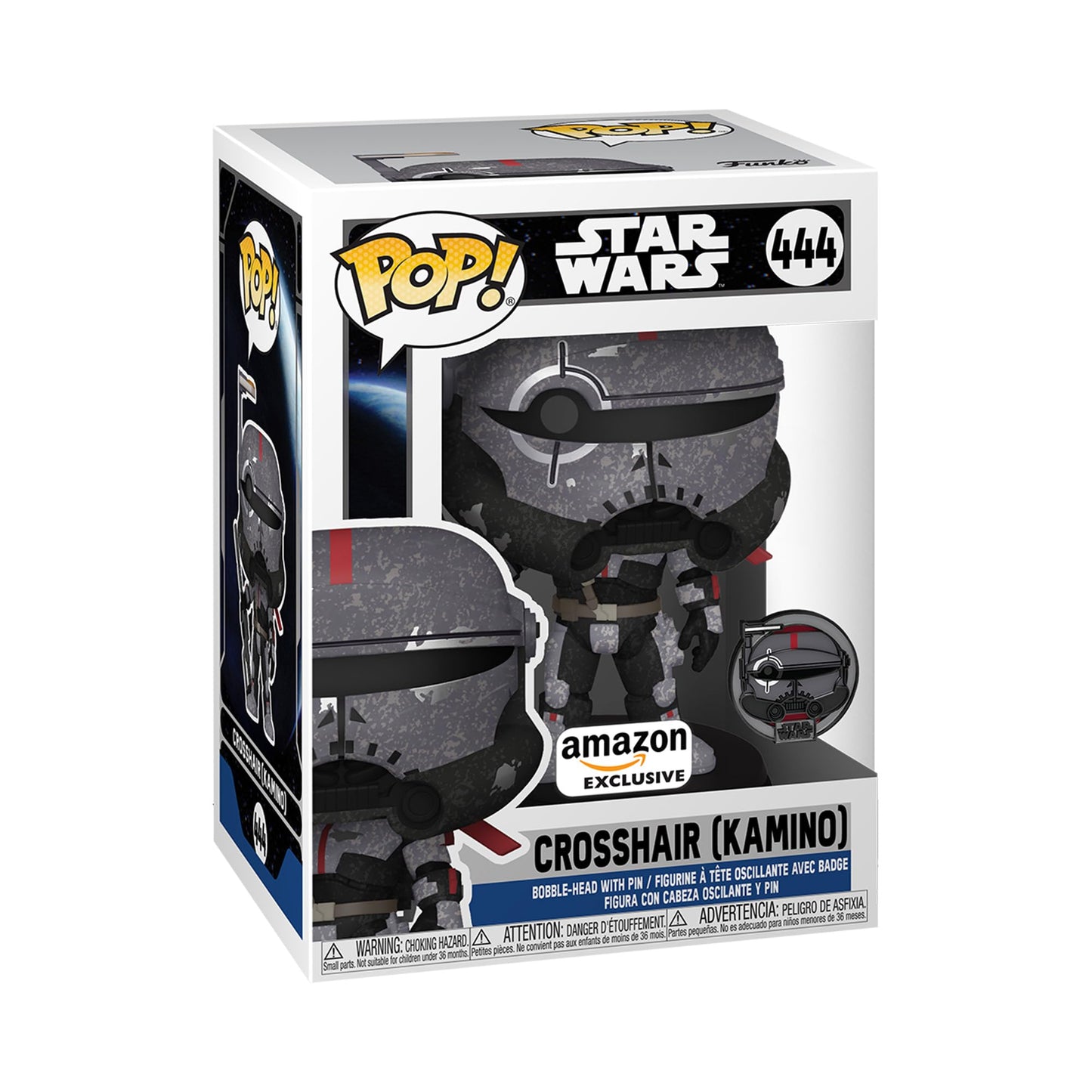 Funko Pop! Star Wars: Across The Galaxy - Crosshair with Pin, Exclusivo Amazon