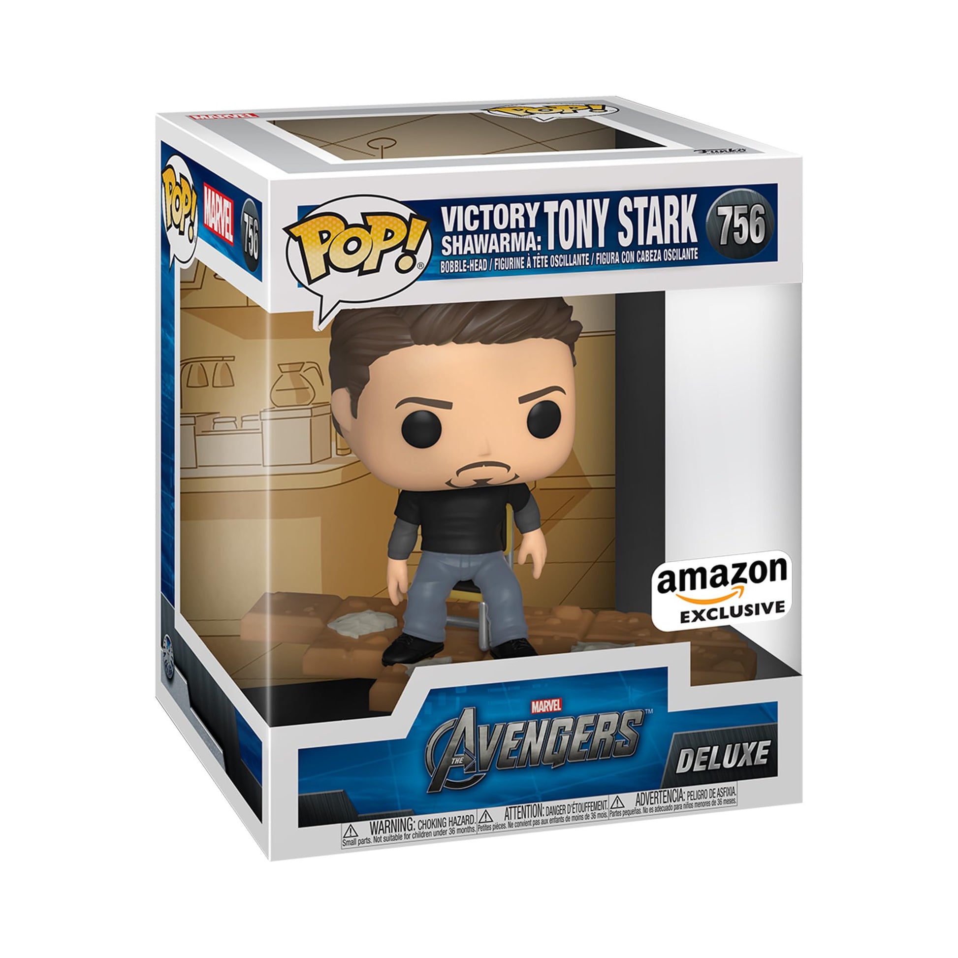 Funko Pop! Deluxe Marvel: Avengers Victory Shawarma Series - Tony Stark (Iron Man), Exclusivo Amazon, Figura 2 of 6