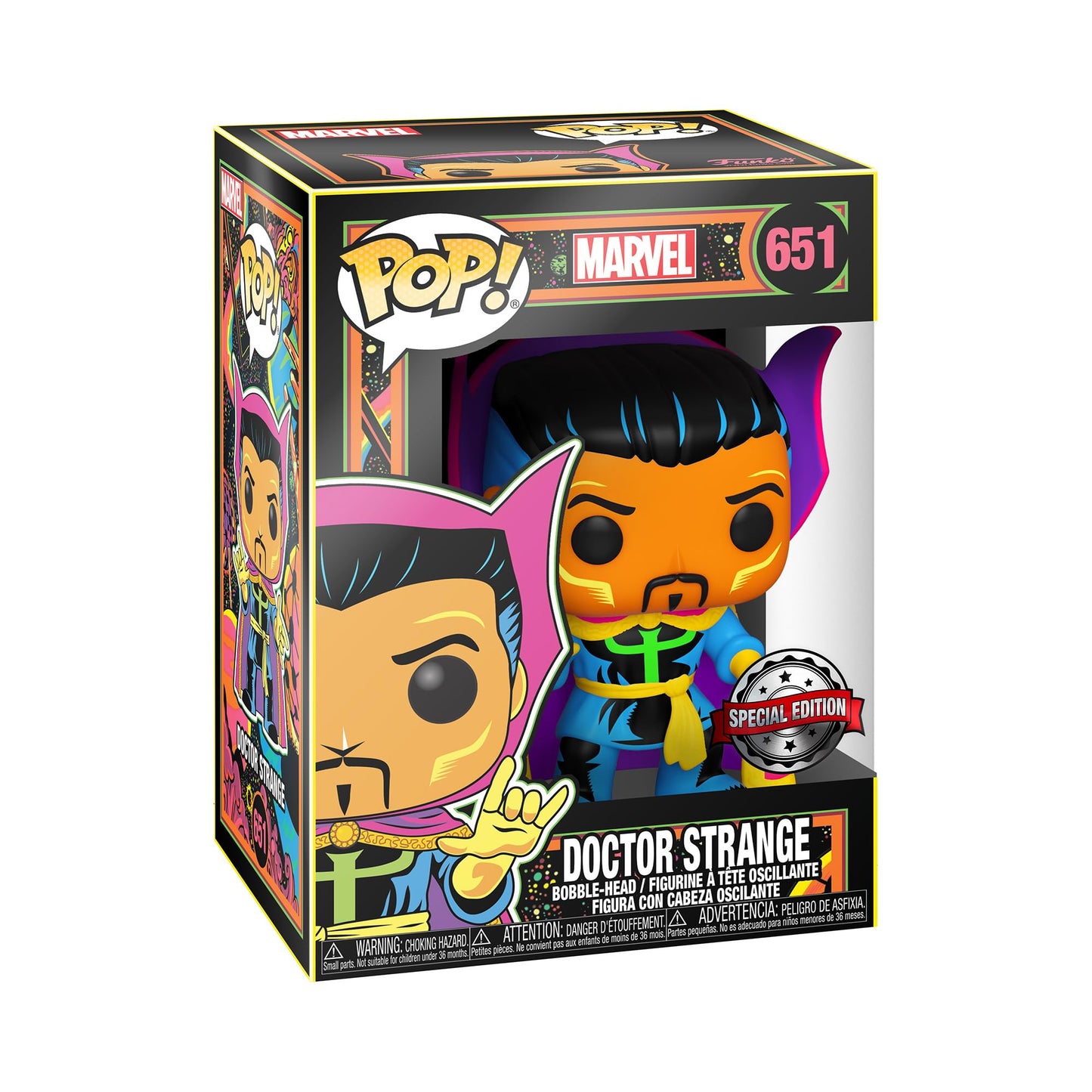 Funko Pop! Marvel: Black Light - Dr. Doctor Strange - Marvel Comics