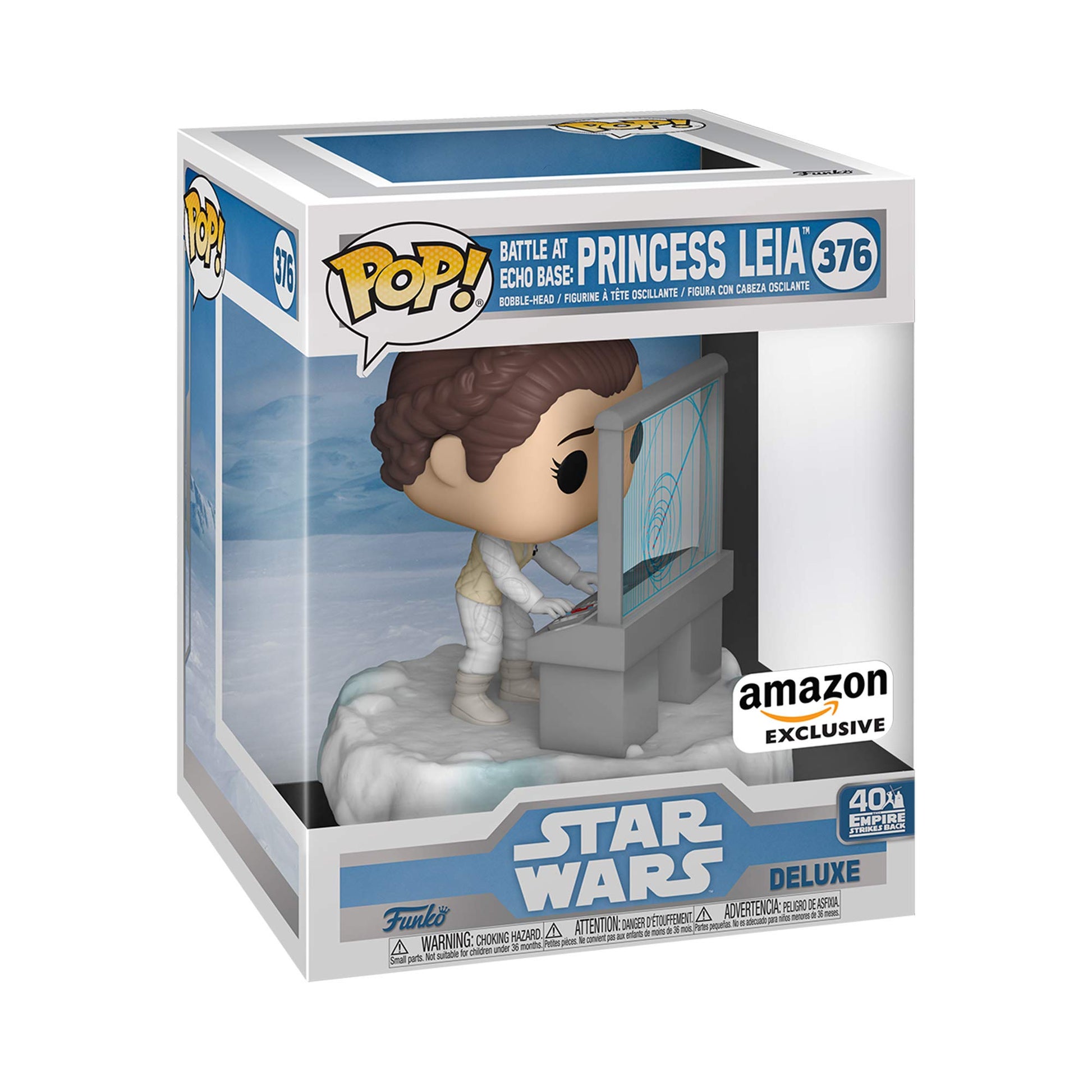 Funko Pop: POP Funko Deluxe Star Wars: Battle at Echo Base Series - Princess Leia, Exclusivo Amazon, Figura 5 of 6