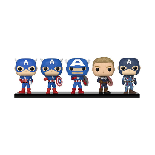Funko Pop Marvel: Year of The Shield - Captain America Through The Ages 5 Pack - Disney Characters - Exclusivo Amazon