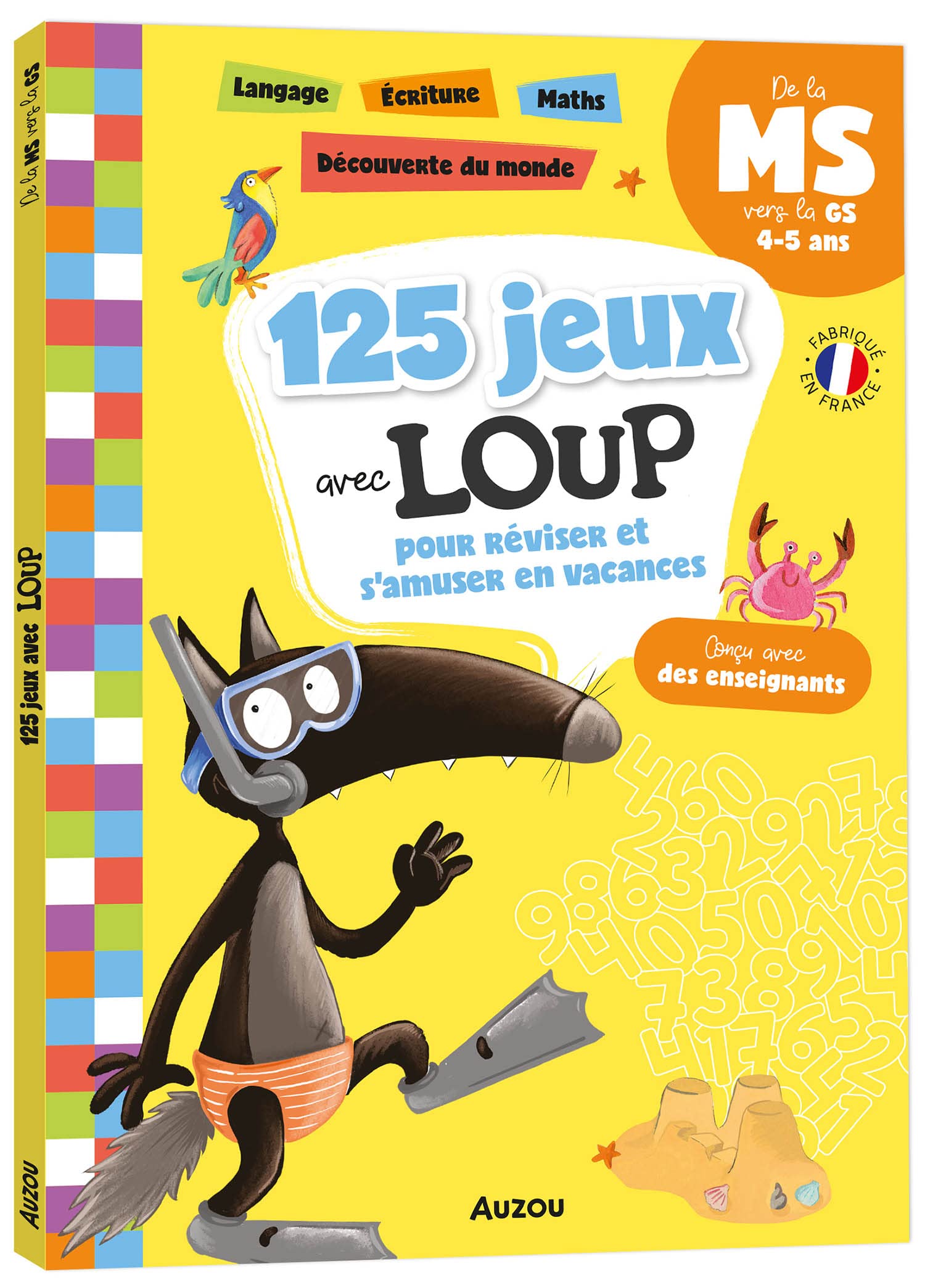 Libro: 125 JEUX AVEC LOUP DE LA MS À LA GS: De la MS vers la GS (Cahiers de vacances)