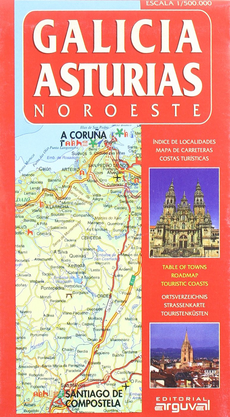 Mapa Galicia-Asturias (Noroeste)