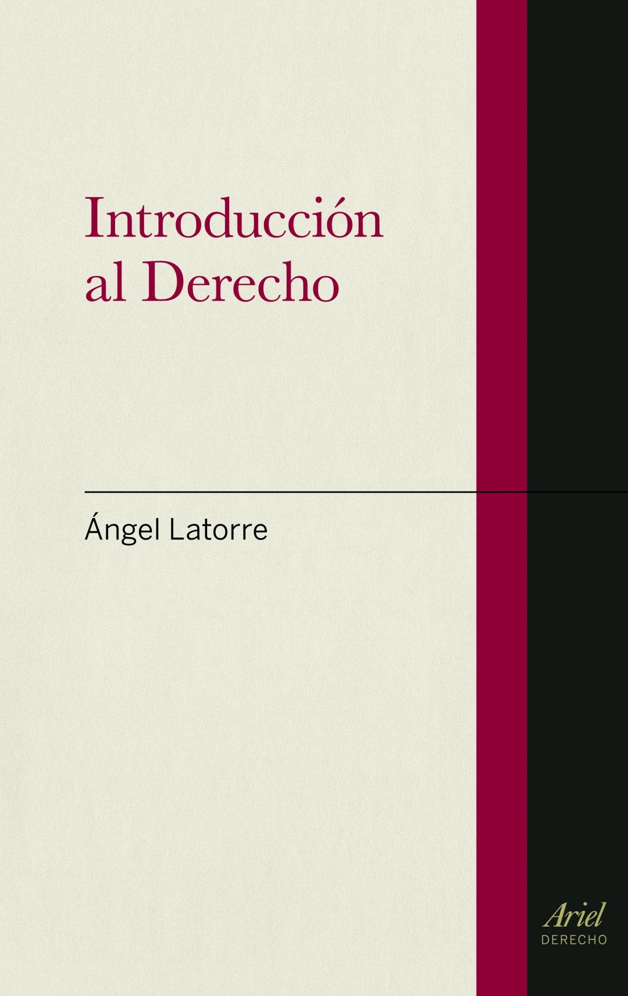 Libro: Introducción al Derecho (Ariel Derecho)