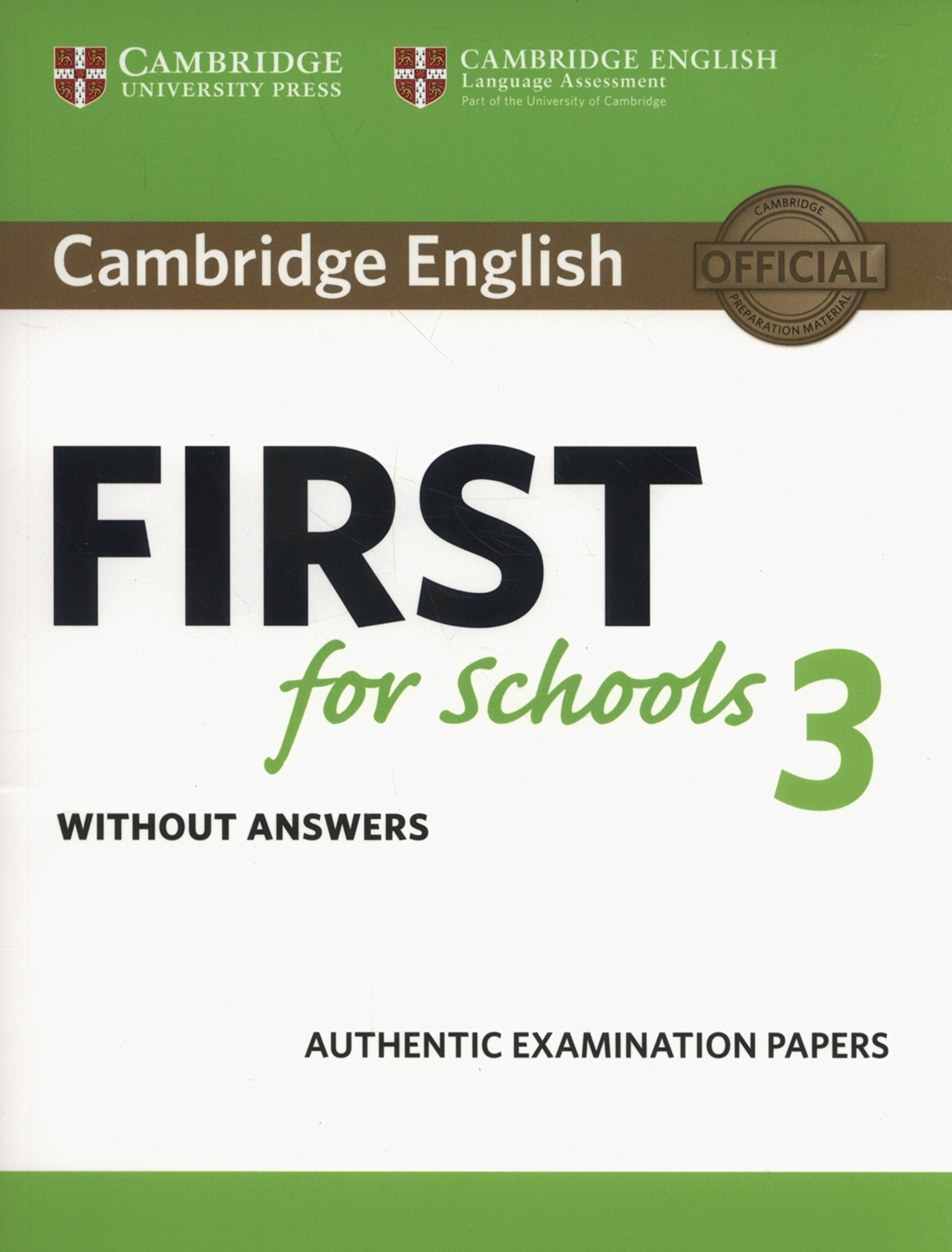 Libro: Cambridge English First for Schools 3 Student's Book without Answers