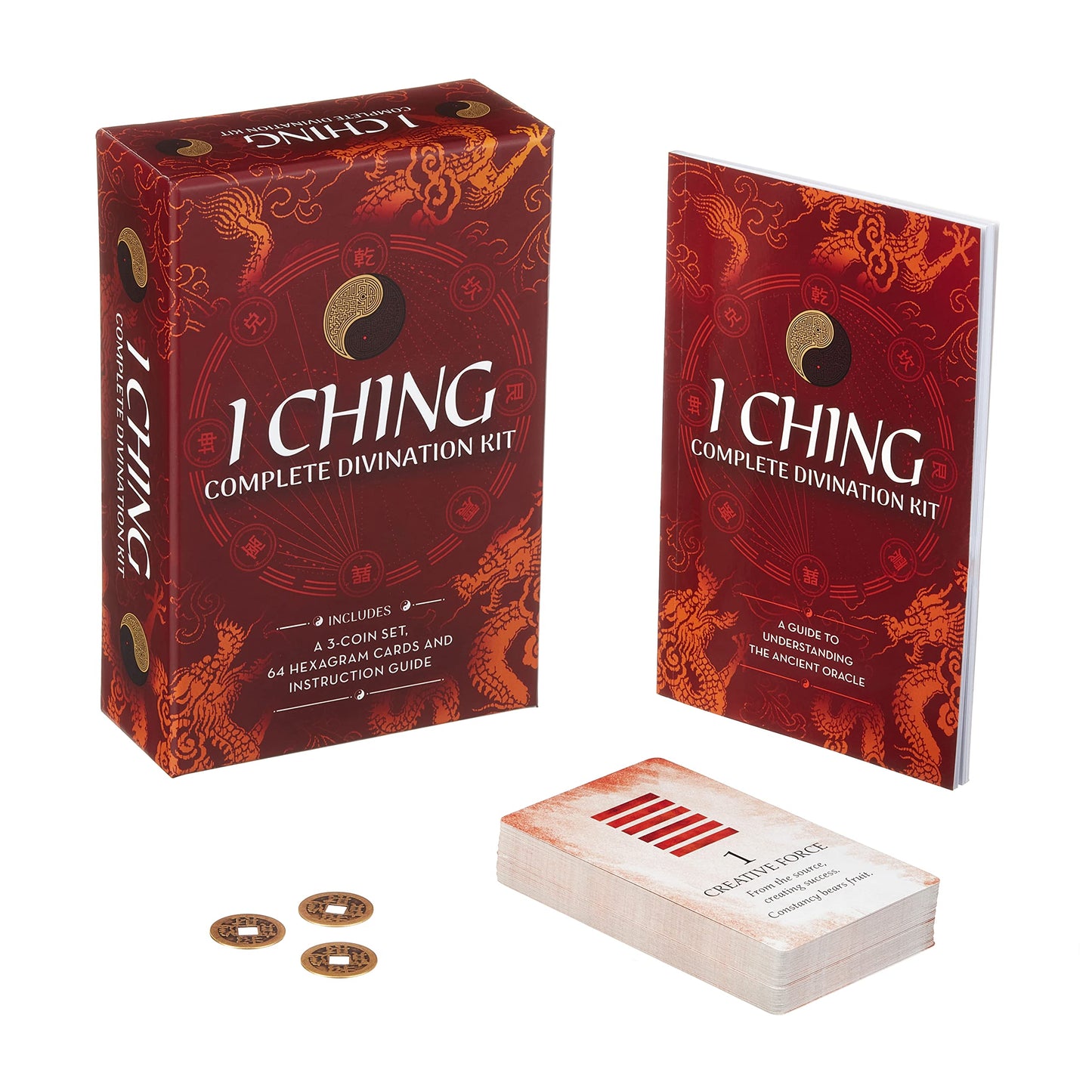 Libro: I Ching Complete Divination Kit: A 3-Coin Set, 64 Hexagram Cards and Instruction Guide (Arcturus Oracles)