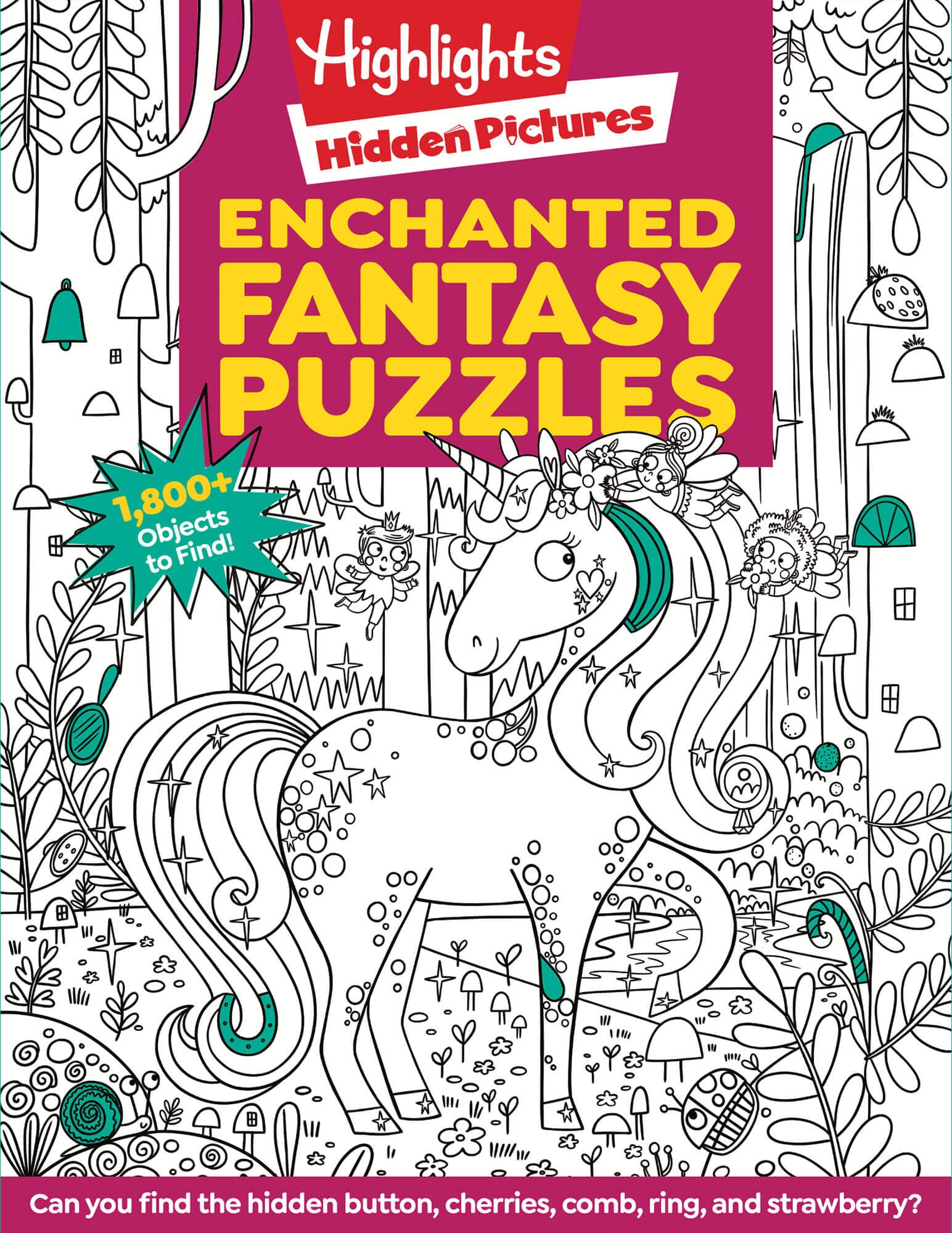 Libro: Enchanted Fantasy Puzzles: Find Over 1,800 Hidden Objects within this Fairy Tale Puzzle Book with Dragons, Fairies and Magical Creatures (Highlights Hidden Pictures)