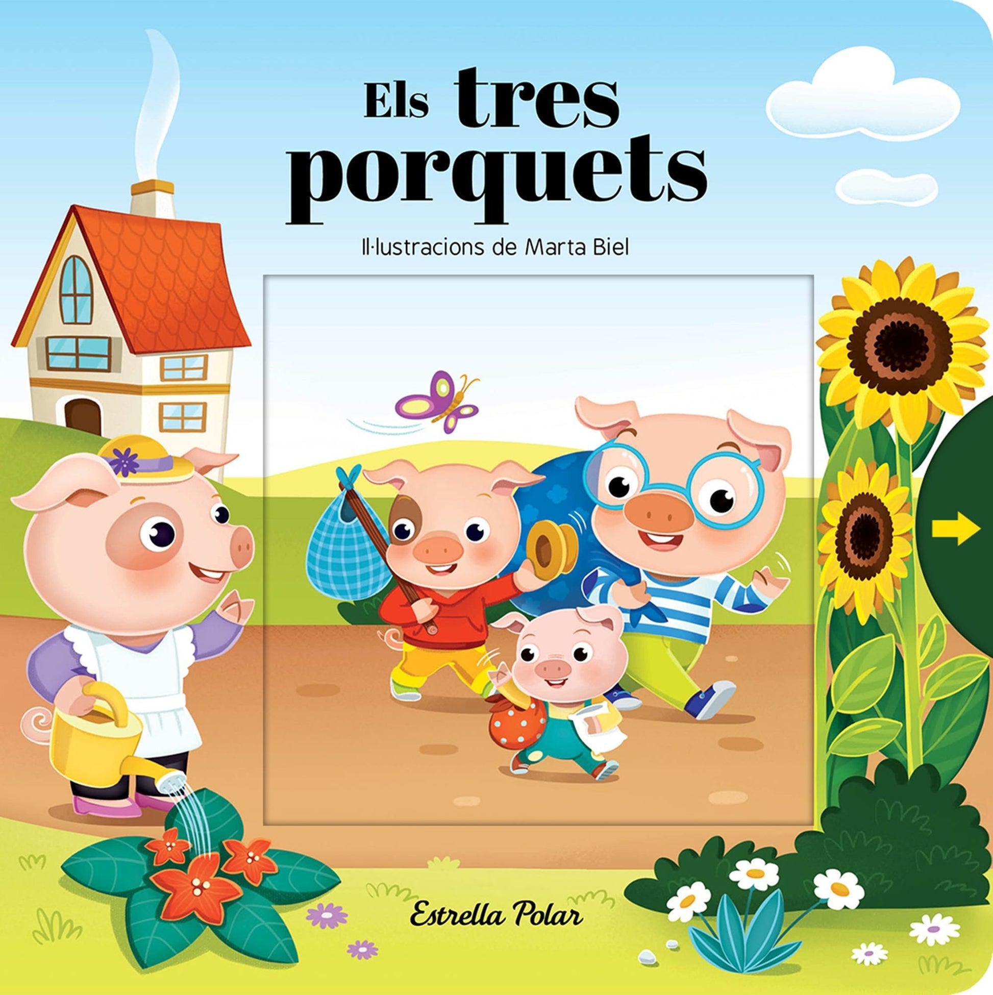 Libro: Els tres porquets. Conte amb mecanismes: Il·lustracions de Marta Biel (Contes clàssics amb mecanismes)