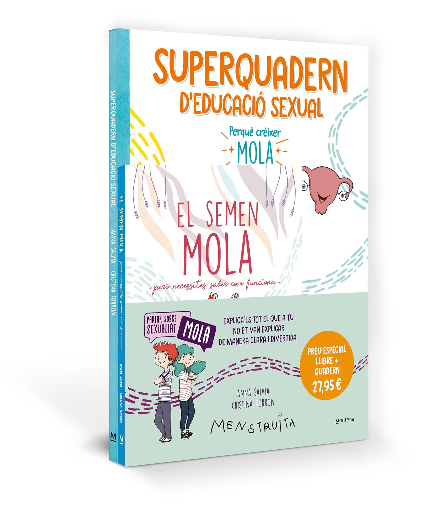 Libro: Pack Aprèn amb Menstruita (El semen mola + Superquadern d'educació sexual): Explica'ls tot el que a tu no et van explicar de manera clara i divertida