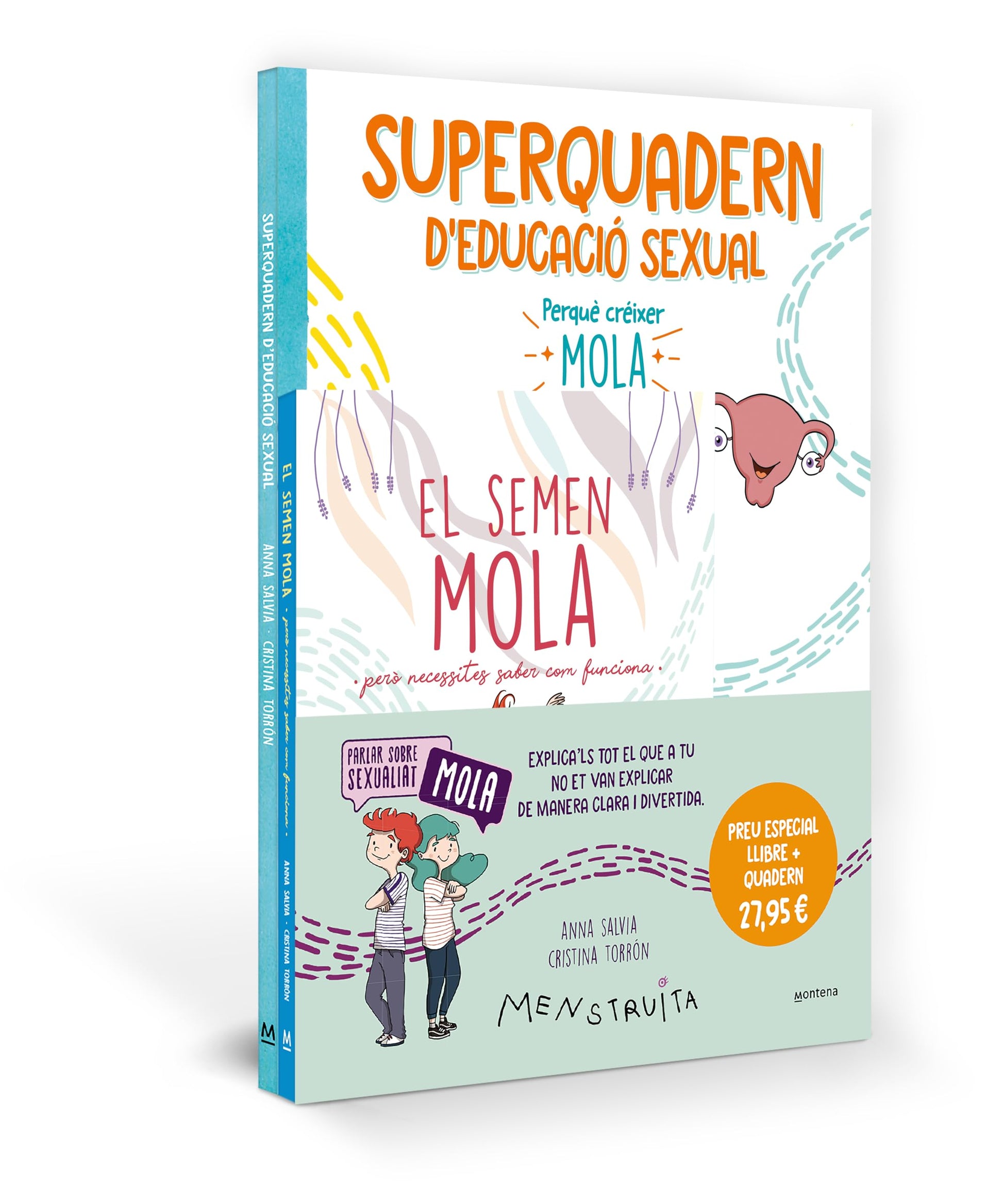 Libro: Pack Aprèn amb Menstruita (El semen mola + Superquadern d'educació sexual): Explica'ls tot el que a tu no et van explicar de manera clara i divertida