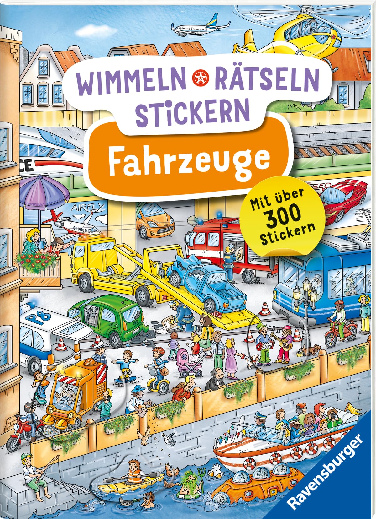 Libro: Wimmeln, Rätseln, Stickern: Fahrzeuge