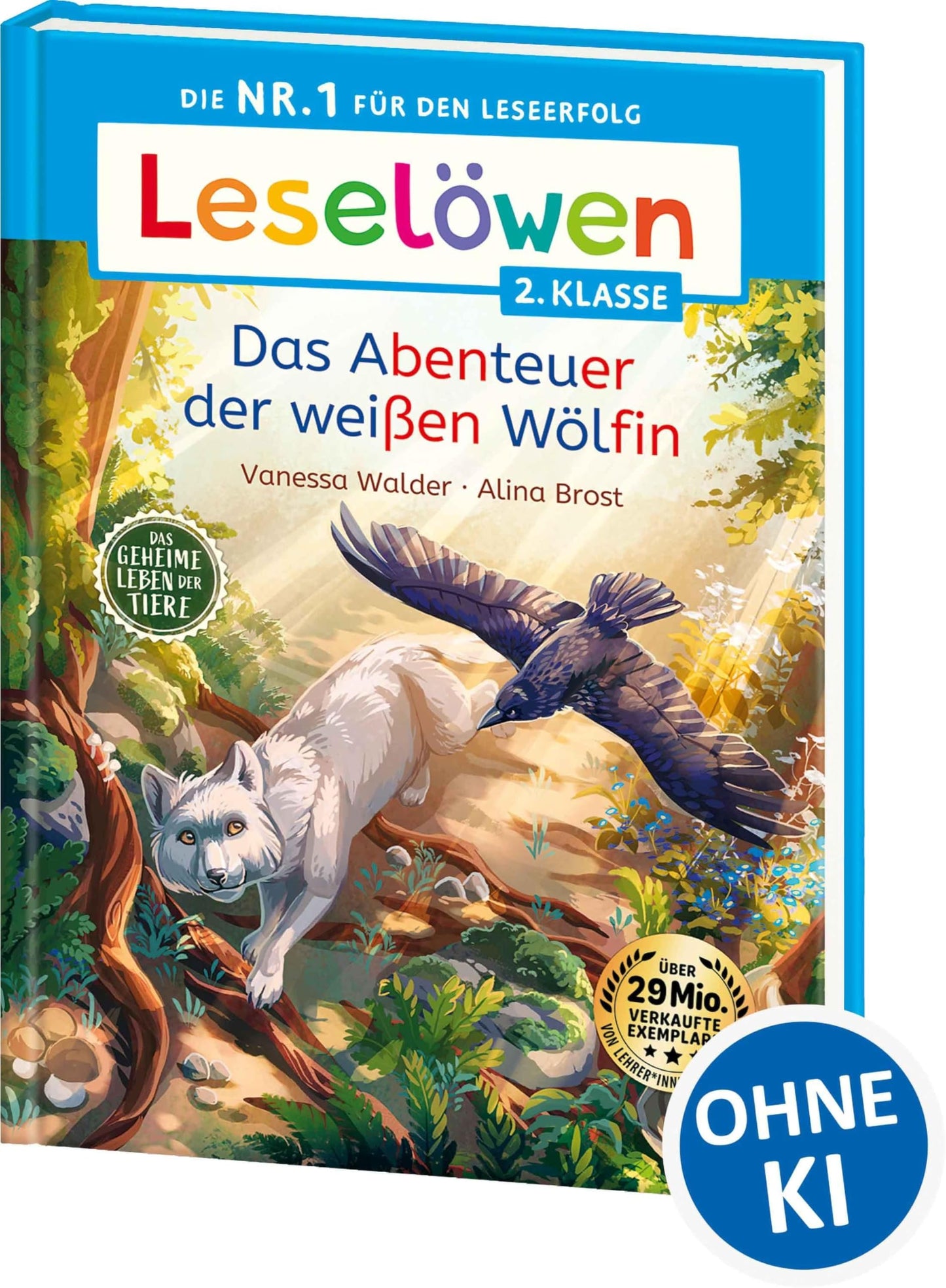 Libro: Leselöwen 2. Klasse - Das geheime Leben der Tiere - Das Abenteuer der weißen Wölfin: Die Nr. 1 für den Leseerfolg - Mit Leselernschrift ABeZeh - Erstlesebuch für Kinder ab 7 Jahren
