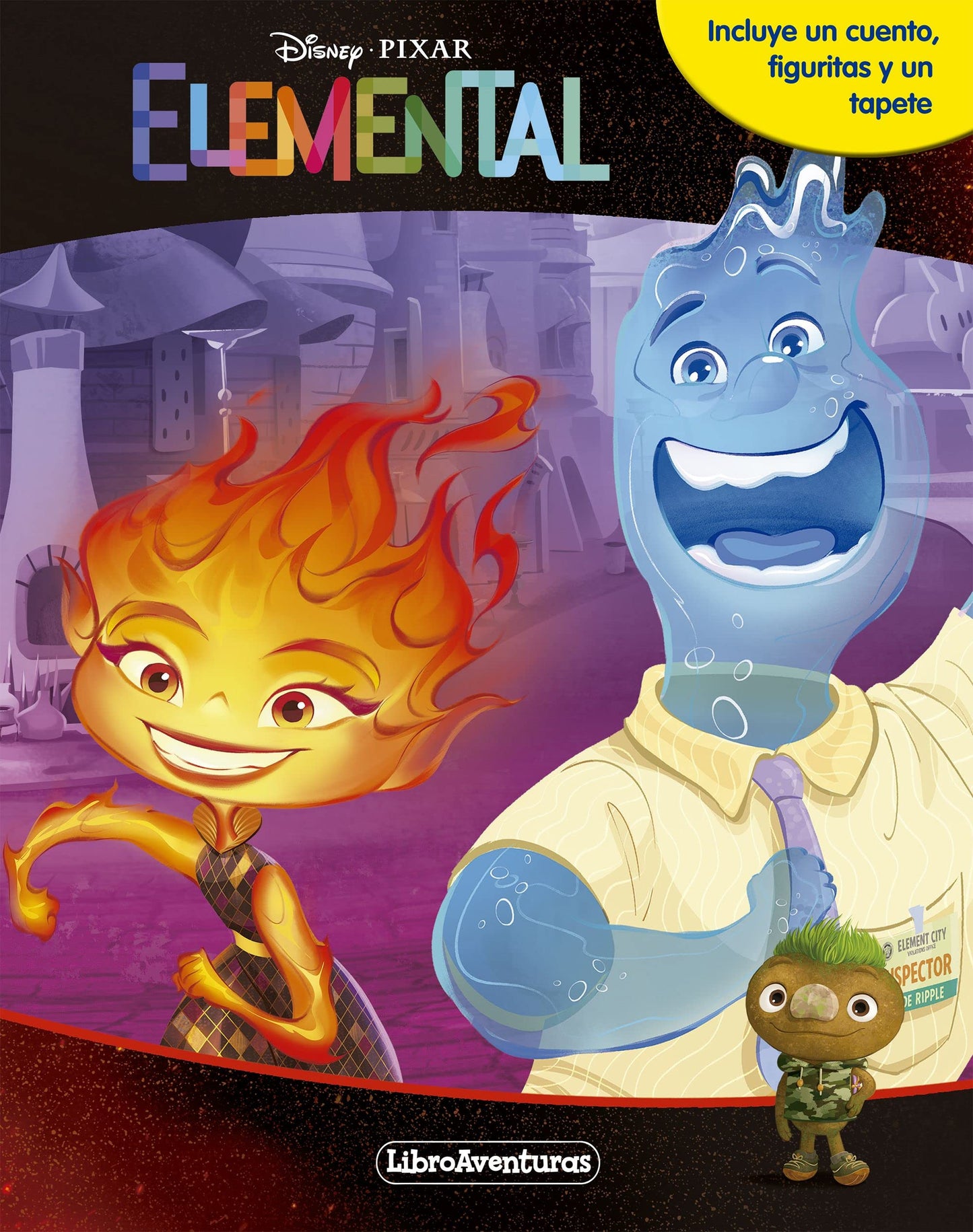 Libro: Elemental. Libroaventuras: Incluye un cuento, figuritas y un tapete