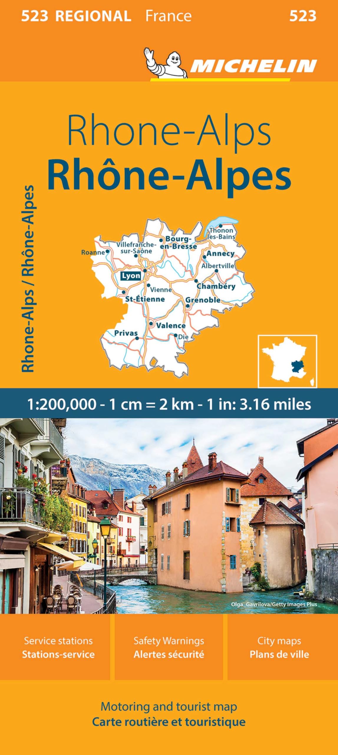 Libro: France: Rhone-Alps Map 523 (Michelin Maps, 523)