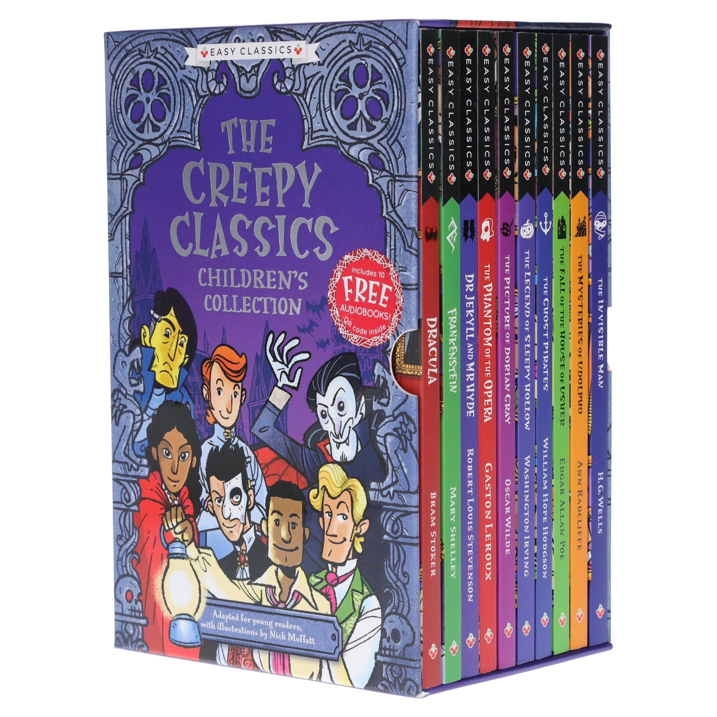 Libro: The Creepy Classics Children's Collection 10 Books Box Set (Dracula, Frankenstein, Dr Jekyll and Mr Hyde, Phantom of the Opera, Ghost Pirates, Legend of Sleepy Hollow, The Invisible Man ….& more)