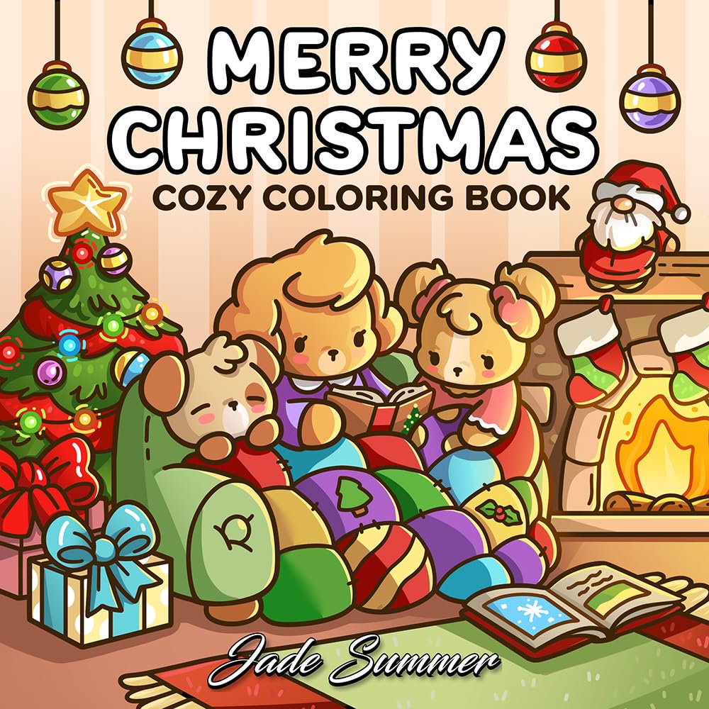 Libro: Merry Christmas: Cozy Coloring Book for Adults and Teens with Adorable Characters and Cute Holiday Scenes for Relaxation