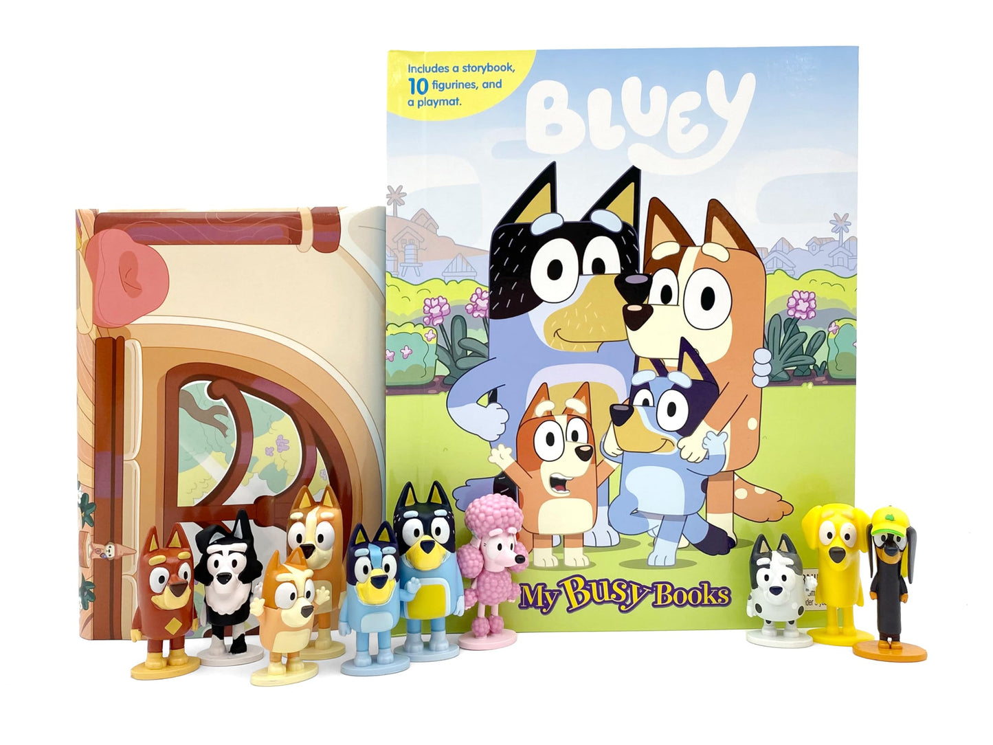 Libro: Bluey My Busy Books - Storybook, 10 figurines, playmat