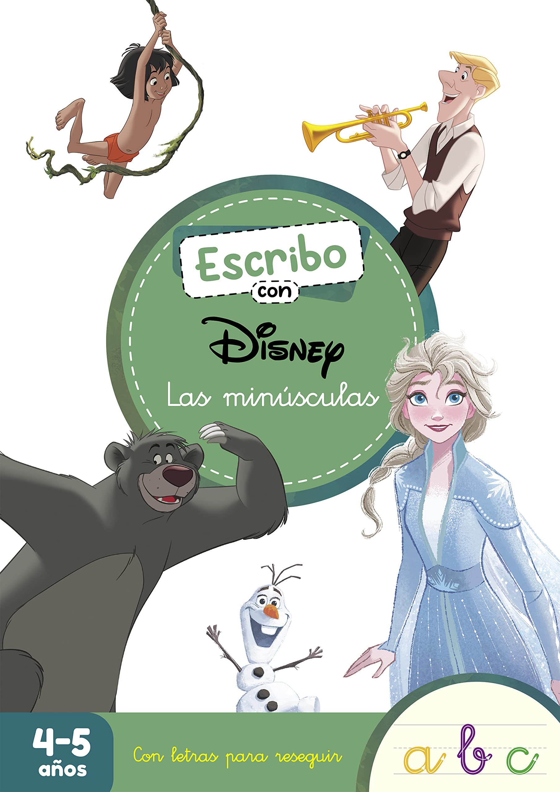 Libro: Escribo con Disney. Las minúsculas (4-5 años) (Disney. Primeros aprendizajes): Con letras para reseguir (Aprendo con Disney)