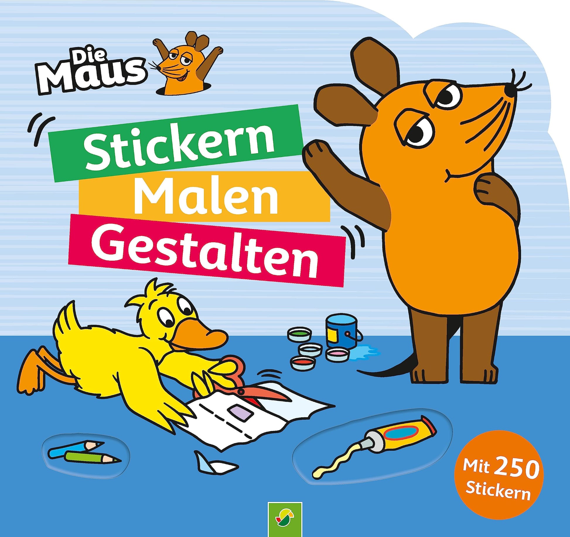 Libro: Die Maus - Stickern, Malen, Gestalten: Mit 250 Stickern.: Stickerbuch mit tollen Ausmalmotiven. Für Kinder ab 4 Jahren.