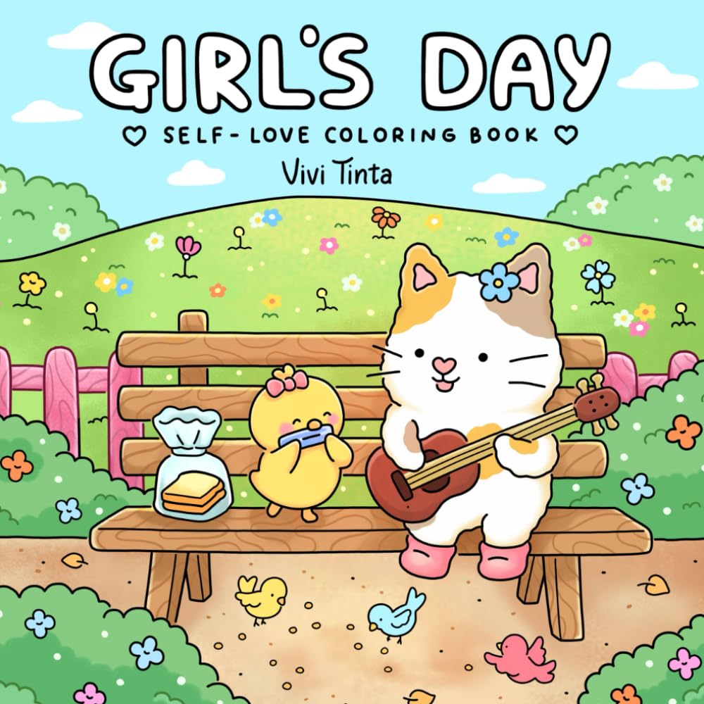 Libro: Girl’s Day: Self-Love Coloring Book for Adults & Teens Featuring Activities in Everyday Life (Fuzzy Friends Coloring)