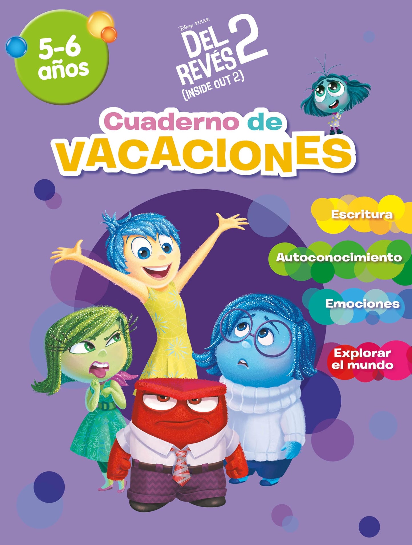 Libro: Inside Out 2. Cuaderno de vacaciones (5-6 años) (Disney. Cuaderno de vacaciones): Escritura . Autoconocimiento . Emociones . Explorar el mundo (Aprendo con Disney)