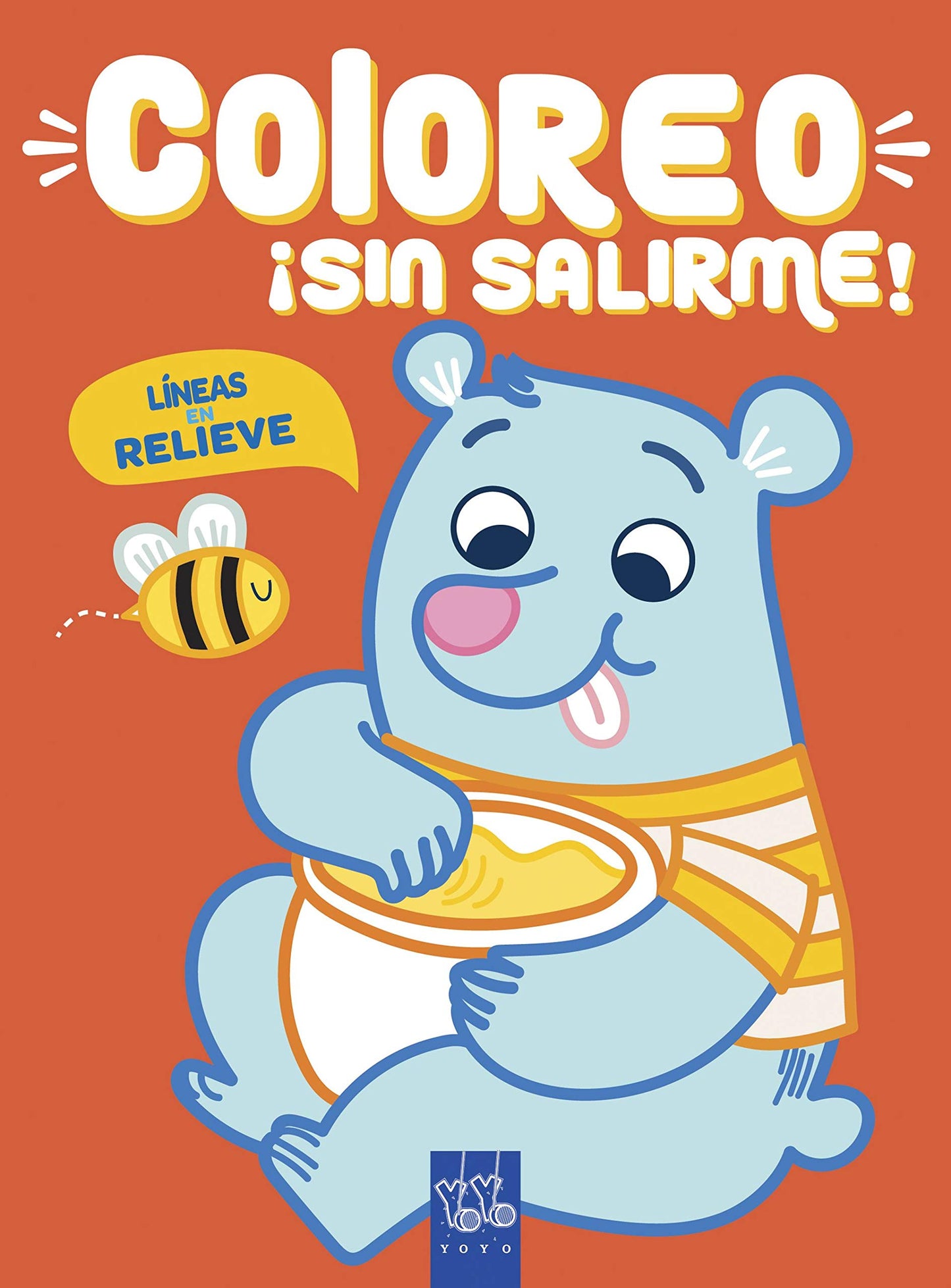Libro: Coloreo ¡sin salirme! Oso: Líneas en relieve
