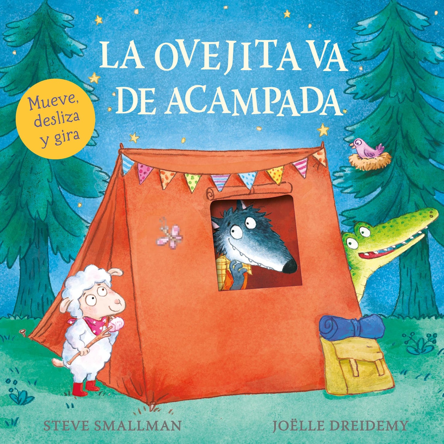 La ovejita va de acampada (La ovejita que vino a cenar. Libro de cartón con mecanismos) (Pequeñas manitas)