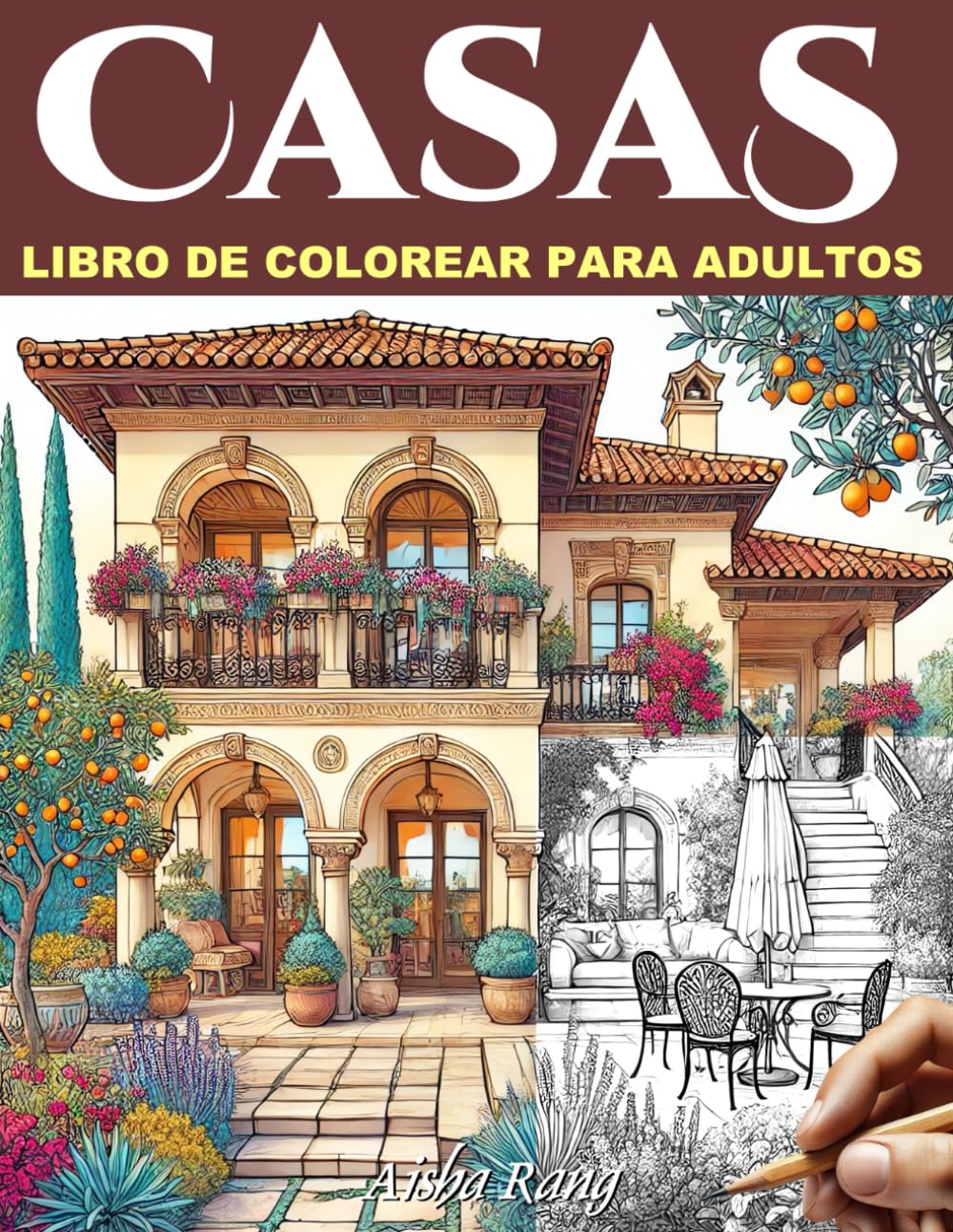 Libro: Casas Libro de Colorear para Adultos: 50 hermosas páginas para colorear de casas, villas, edificios y palacios de todo el mundo con descripciones, ... casas de ensueño. (Spanish Edition)