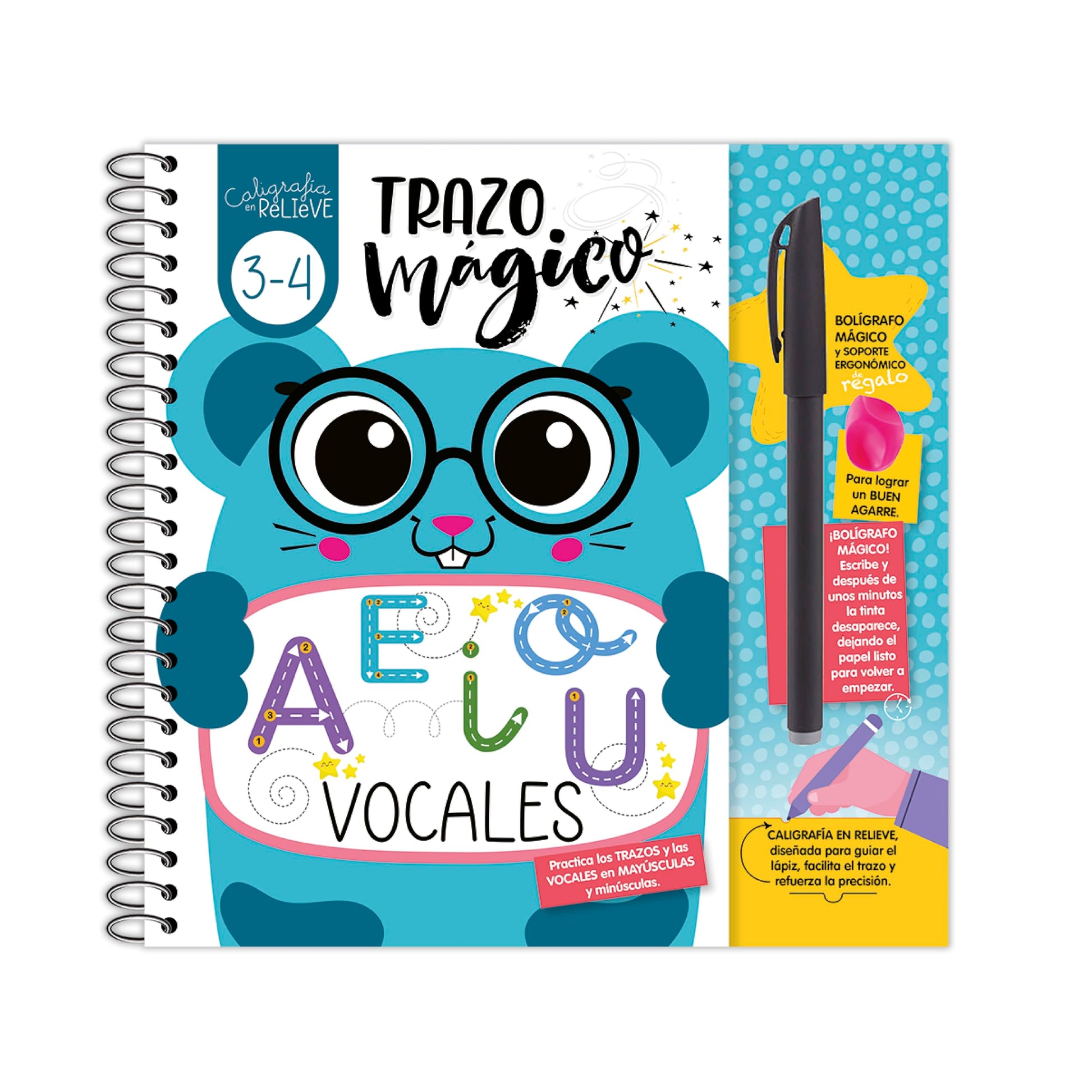 Libro: CALIGRAFIA EN RELIEVE - VOCALES
