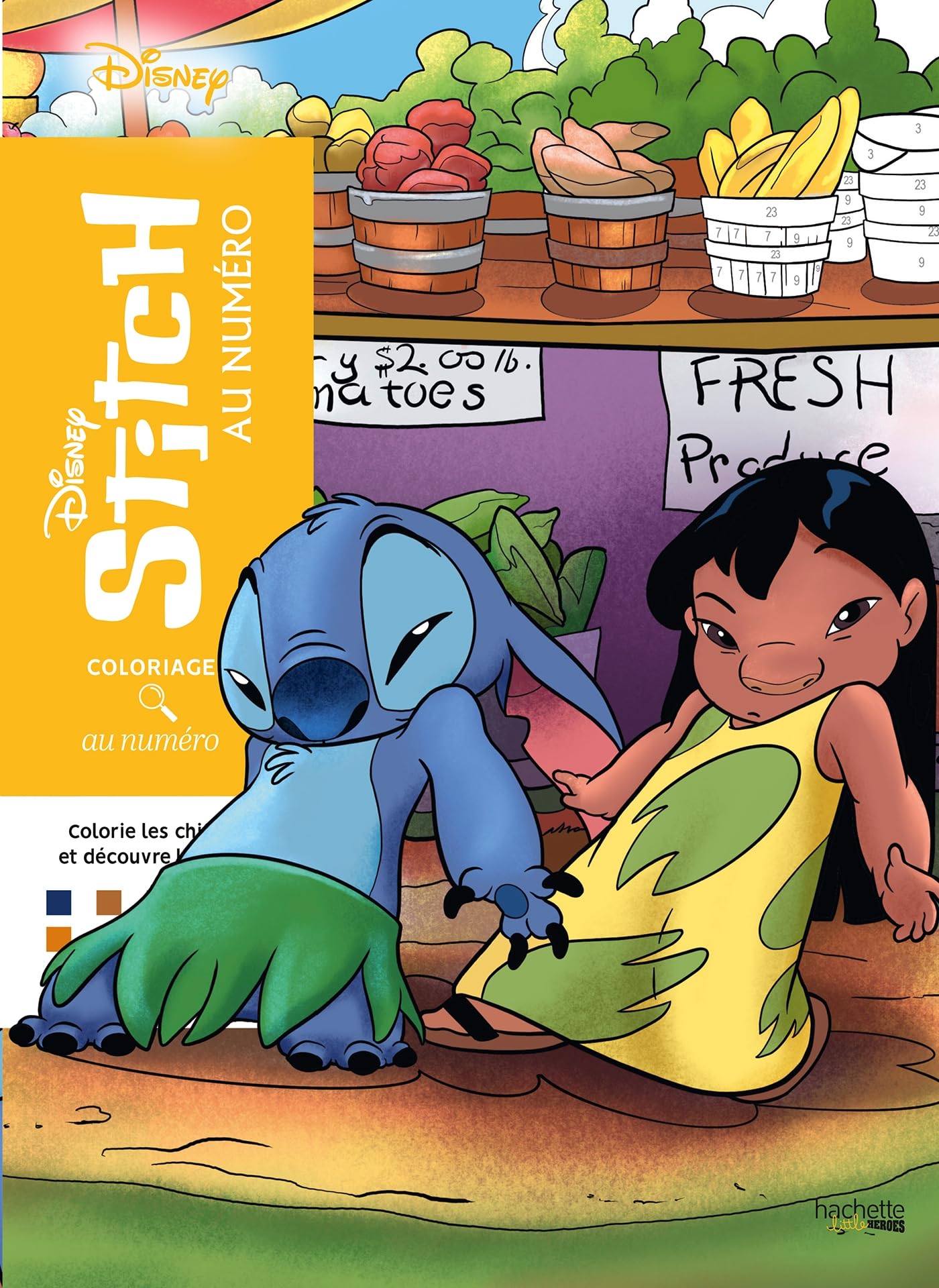 Libro: Coloriages au numéro - Stitch: Colorie les chiffres et découvre l'image