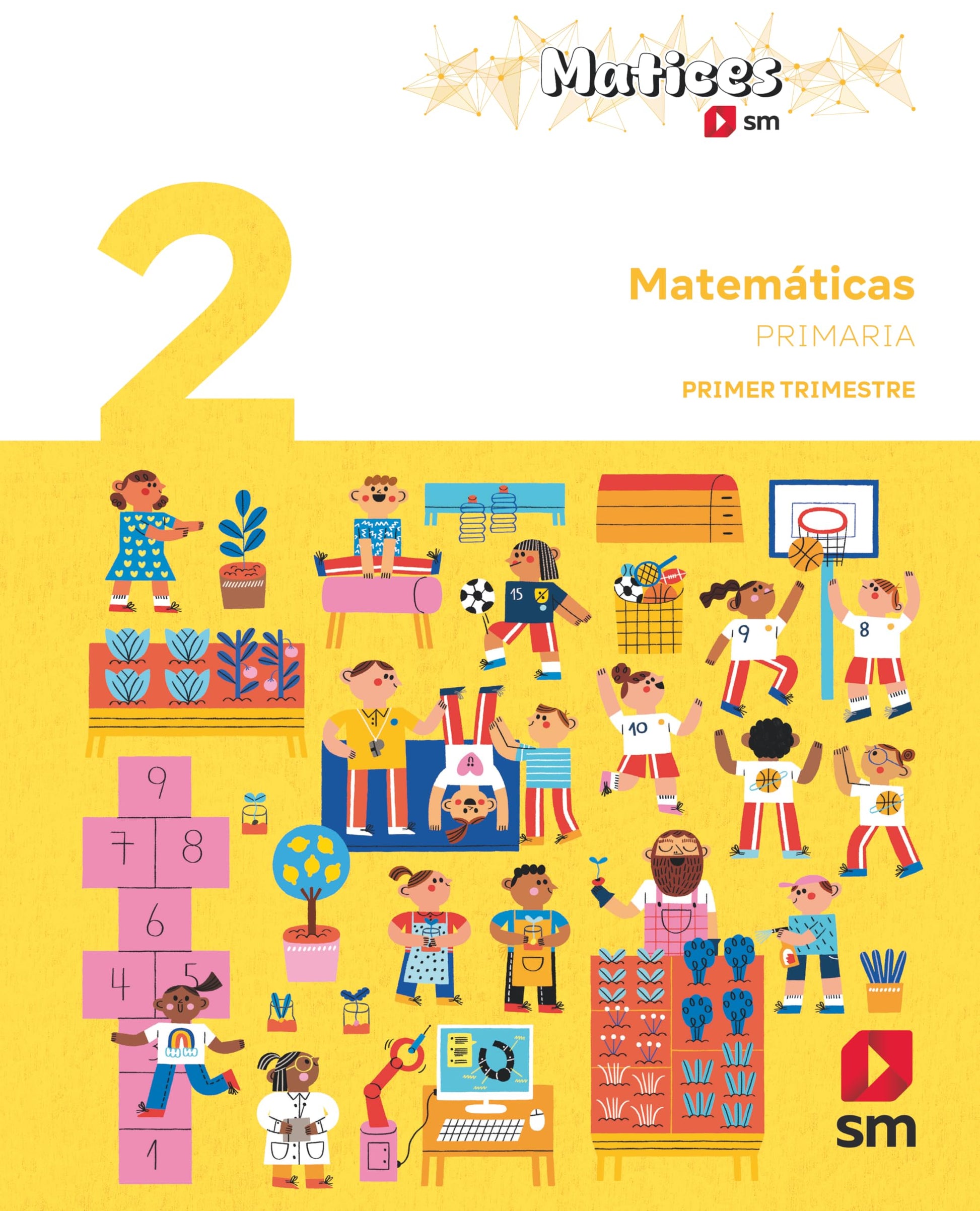 Libro: Matemáticas. 2 Primaria. Trimestres. Matices